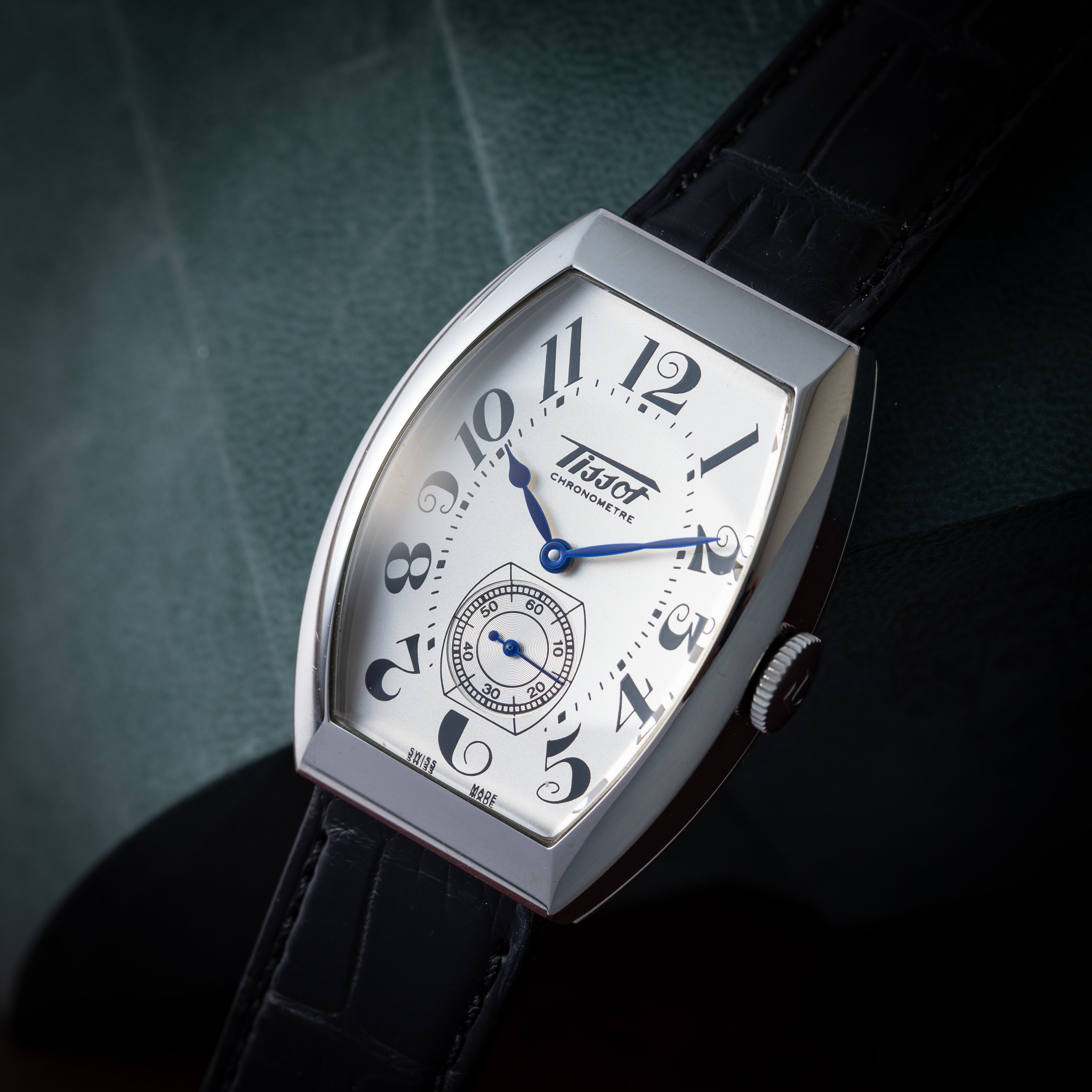 ティソ クロノメーター 2001年製 トノー型 手巻き 箱、ギャラ、クロノメーター証付き