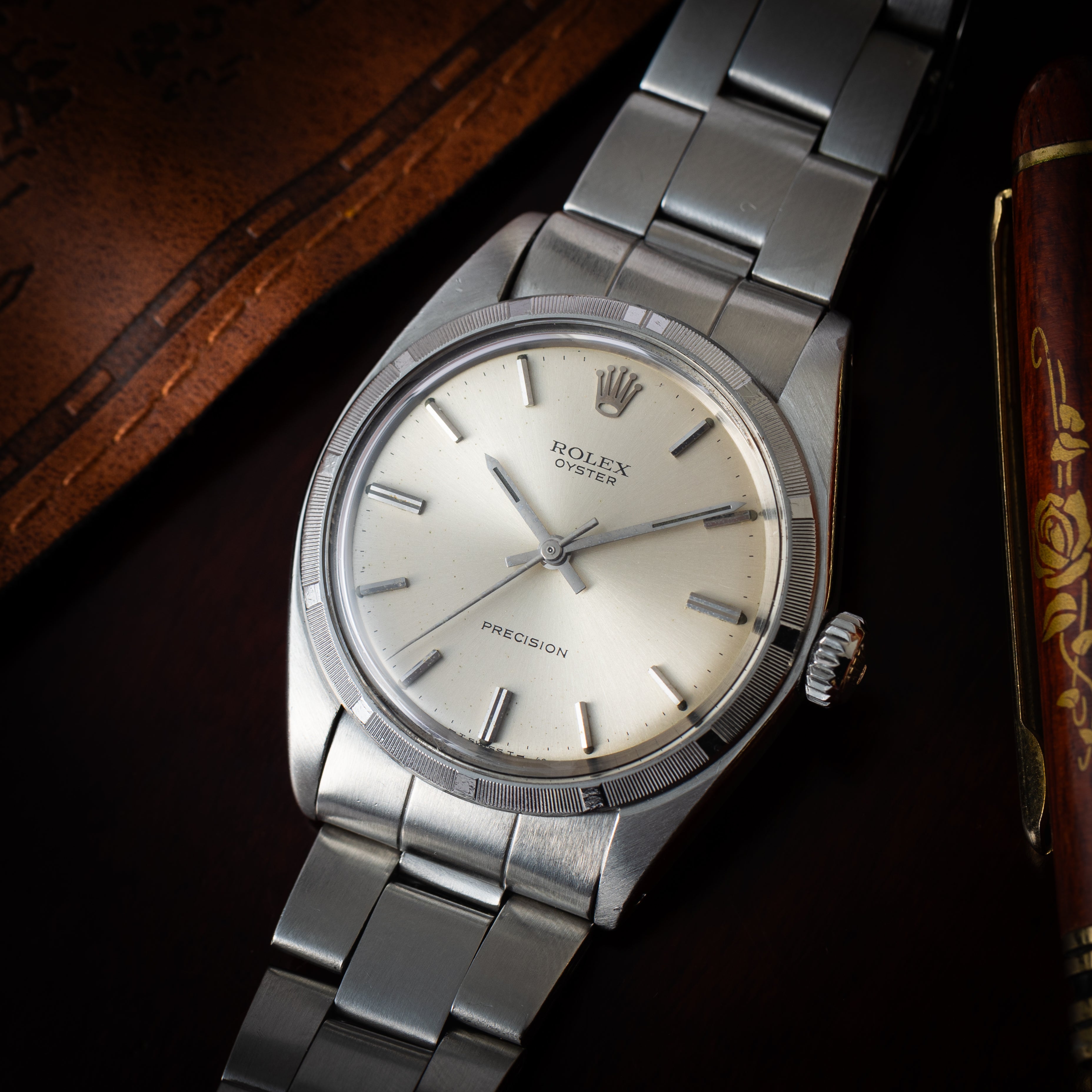 ロレックス オイスター 1969年製 手巻き Ref.6427 エンジンターンドベゼル ノンデイト