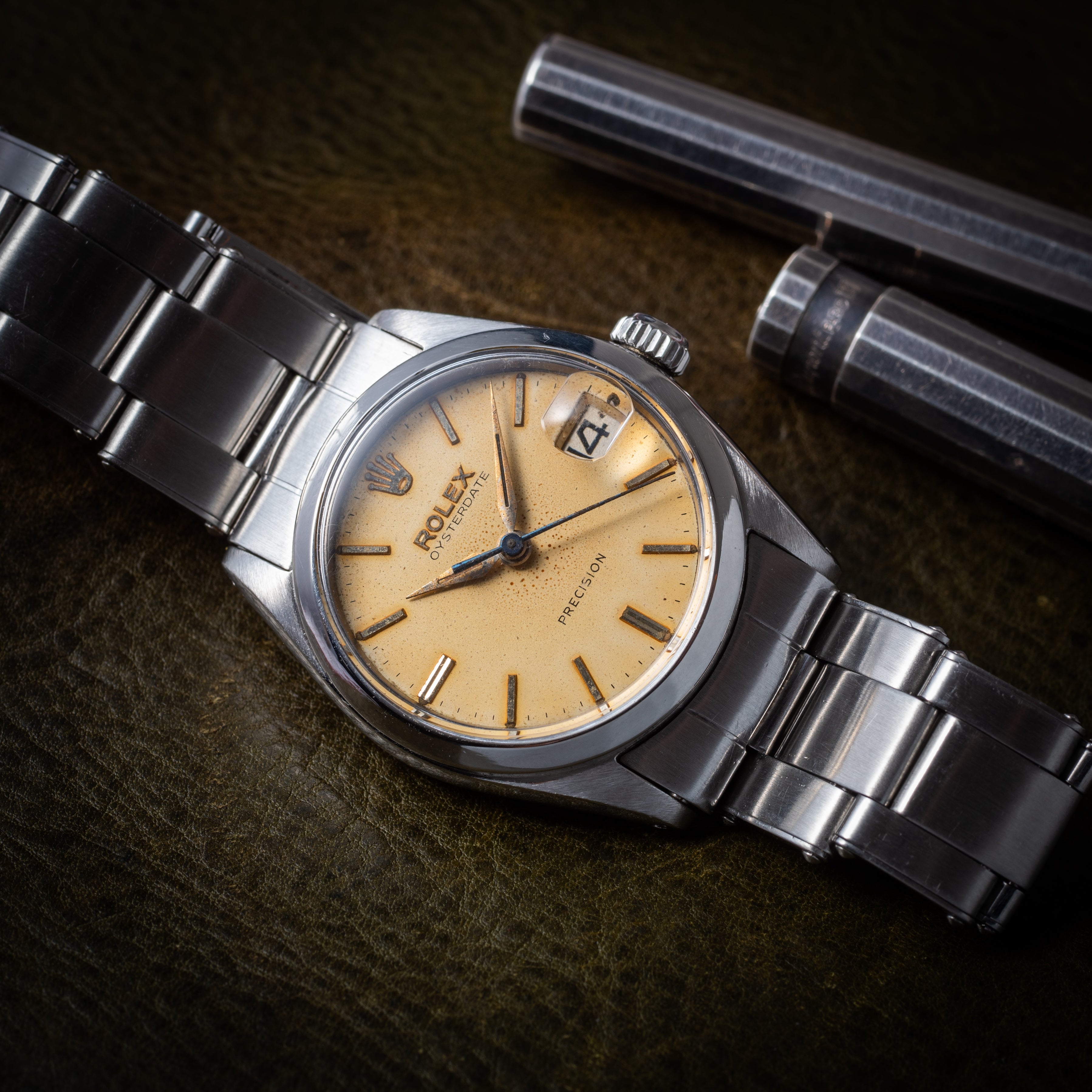 ロレックス オイスターデイト1962年製 Ref.6466 アルファハンド ボーイズサイズ