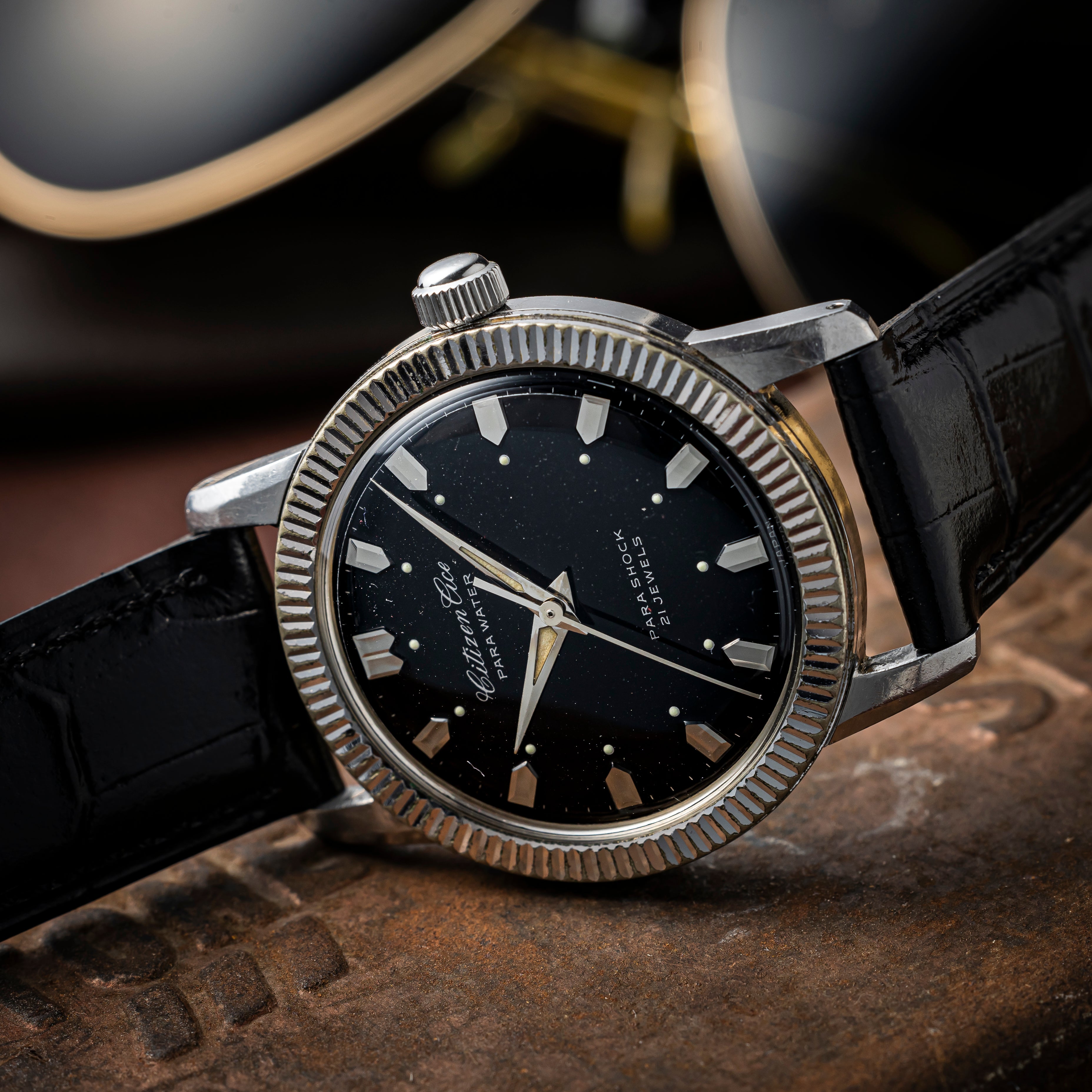 シチズン エース パラウォーター 1962年製 ブラックダイヤル