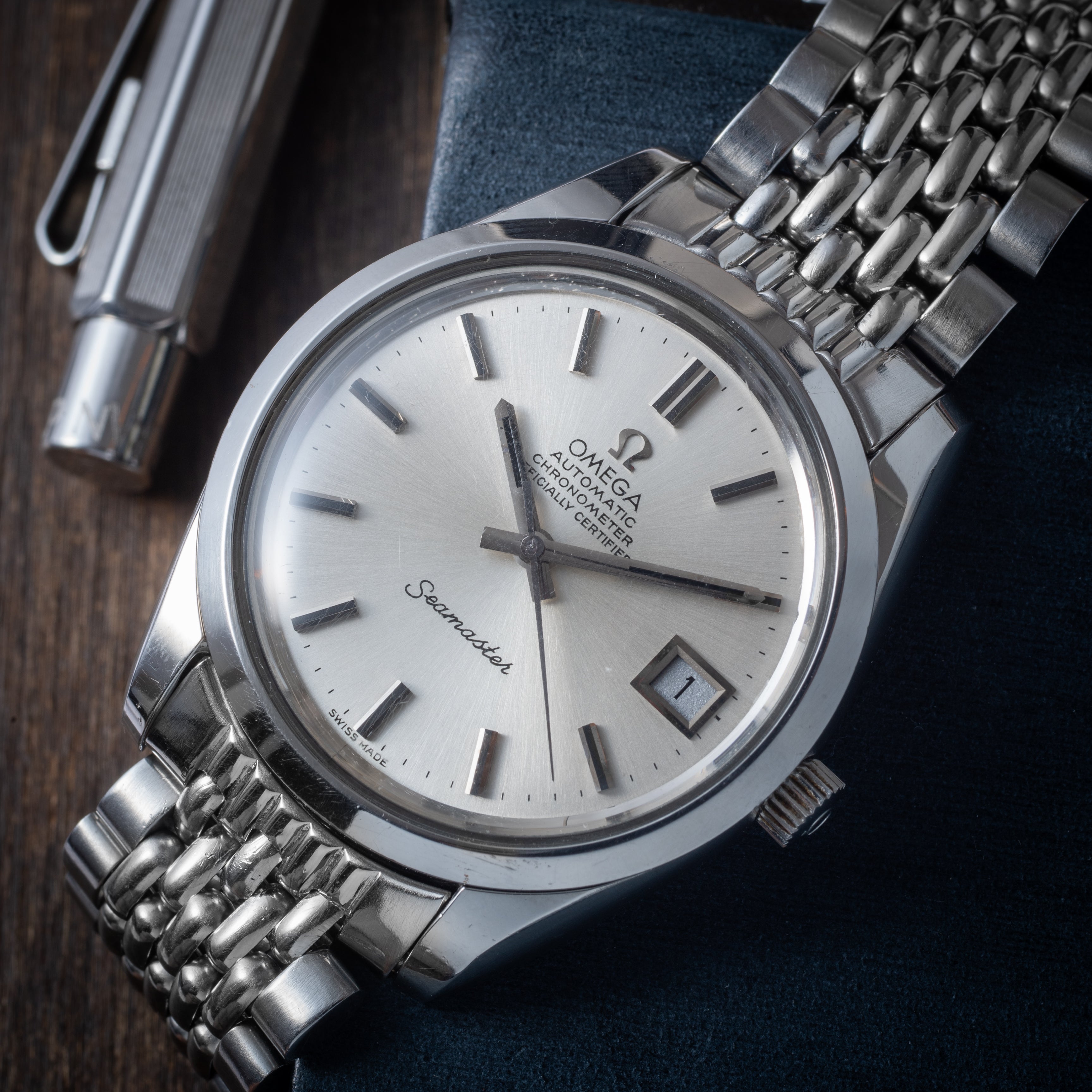 オメガ シーマスタークロノメーター 1974年製  Ref.168.0061 ハイビート自動巻き純正ステンレスブレス