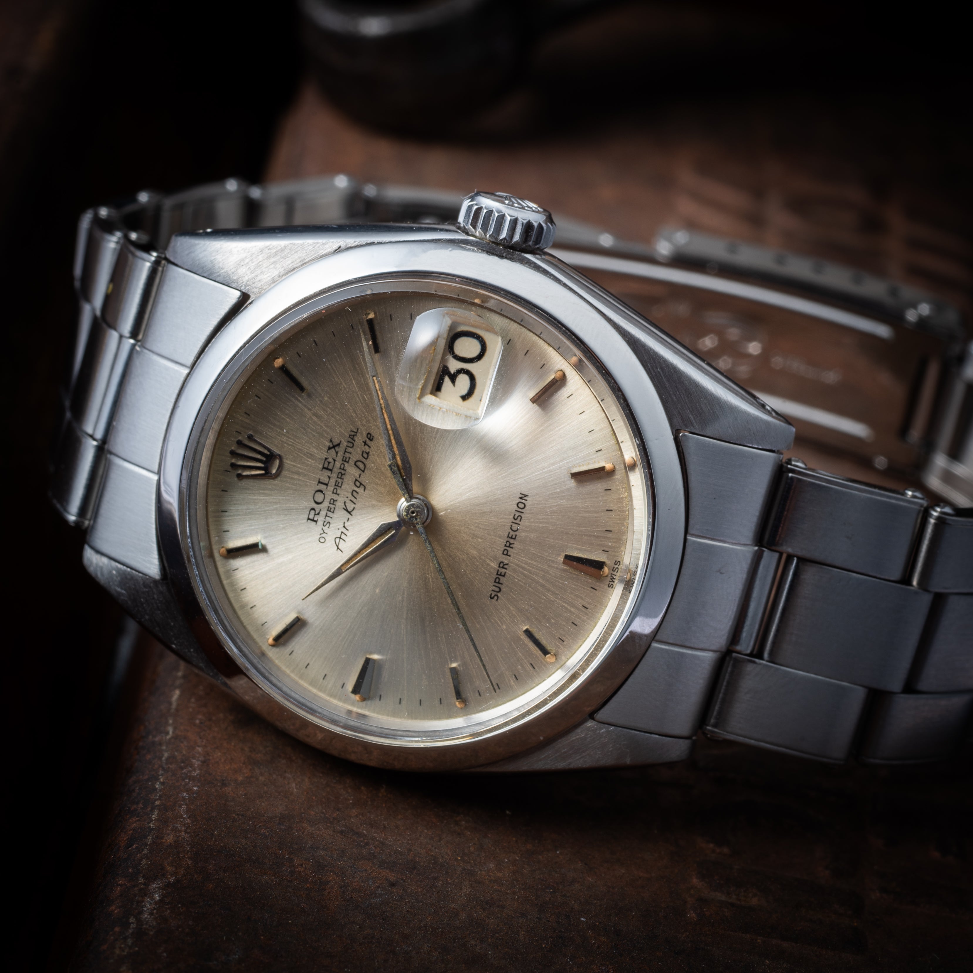 ロレックス エアキング デイト 1963年製 Ref.5700 剣針 シルバーダイヤル スーパープレシジョン