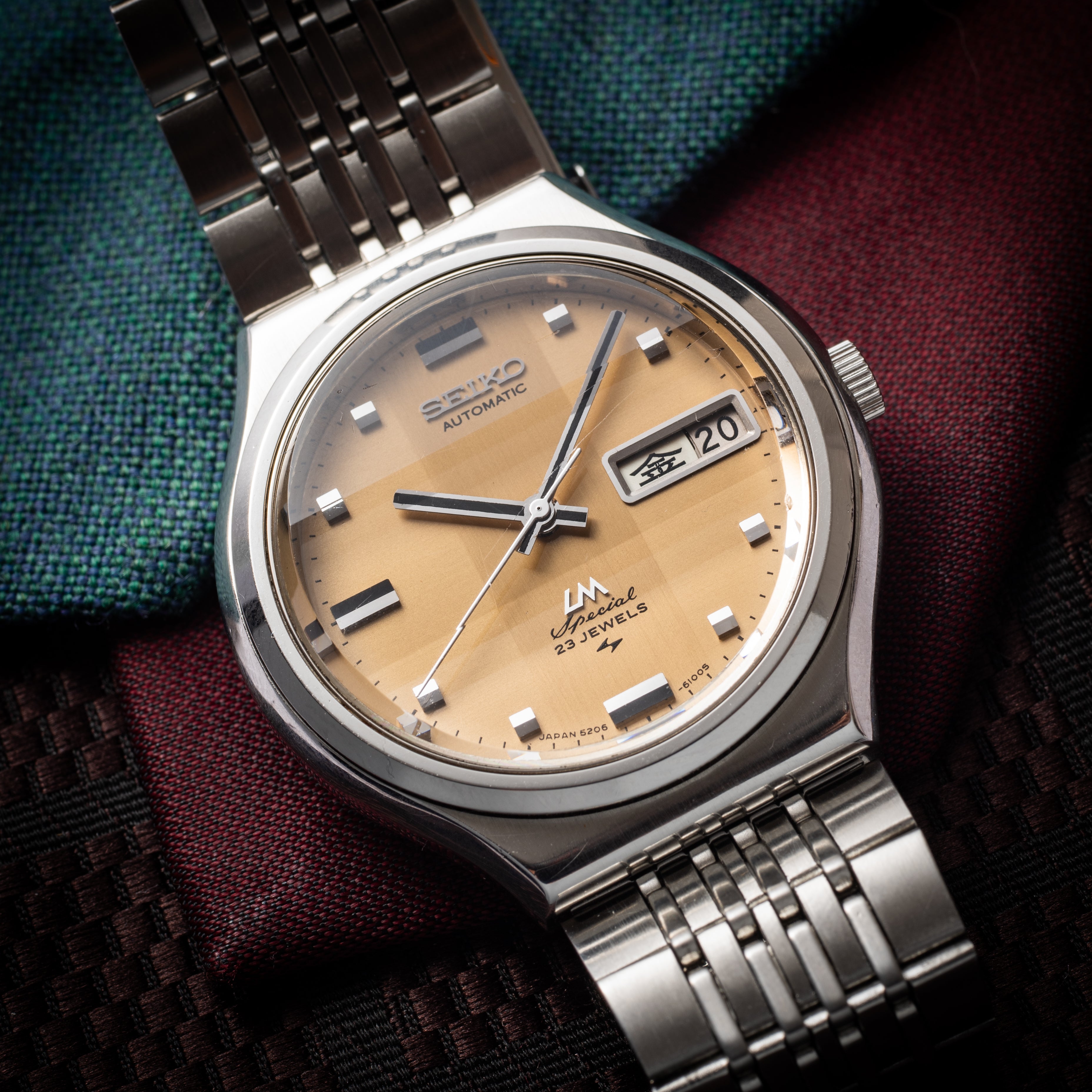 セイコー LMスペシャル 1972年製 Ref.5206-6090 9面カットガラス 純正ブレス