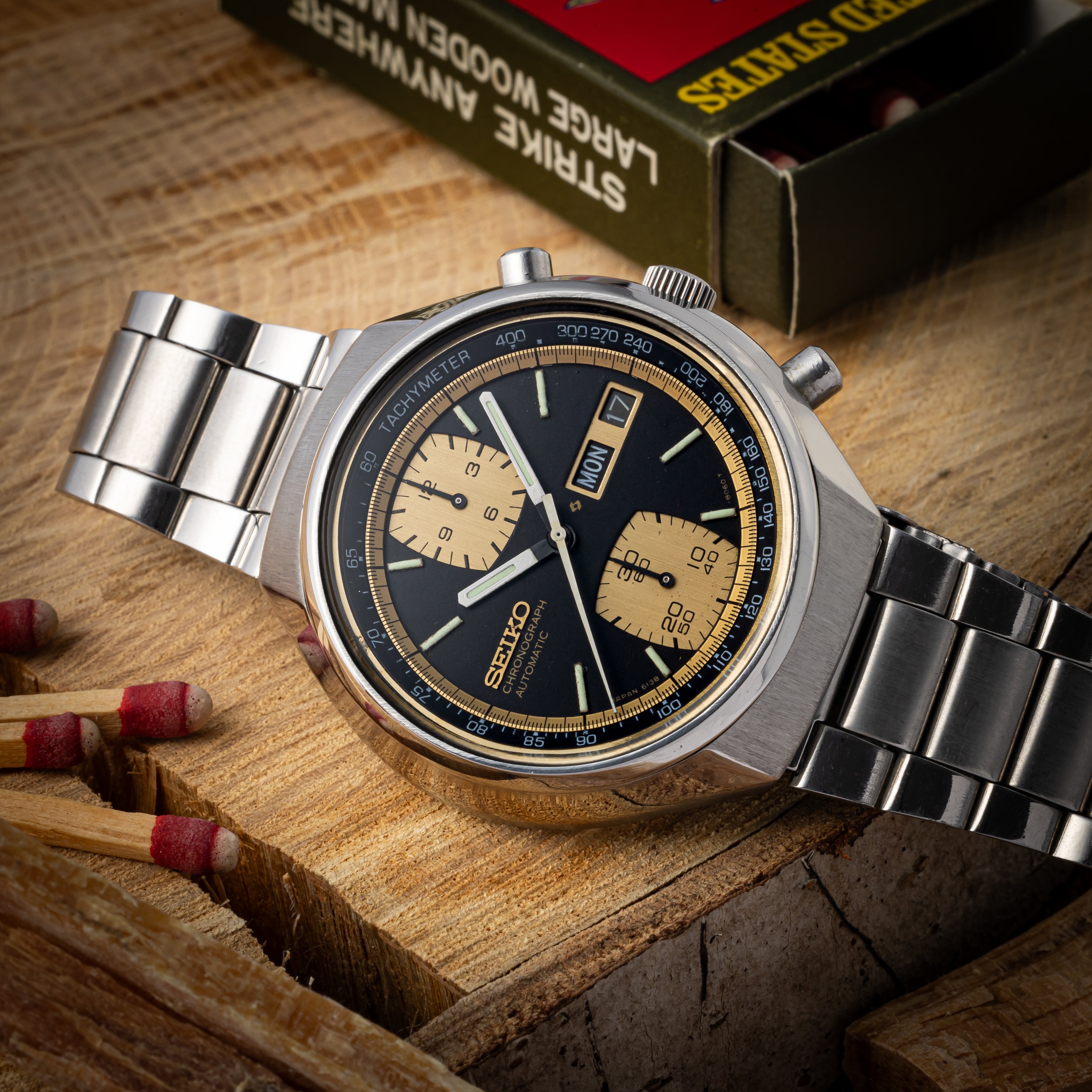 セイコー 自動巻クロノグラフ 1976年製 Ref.6138-8030 純正ブレス