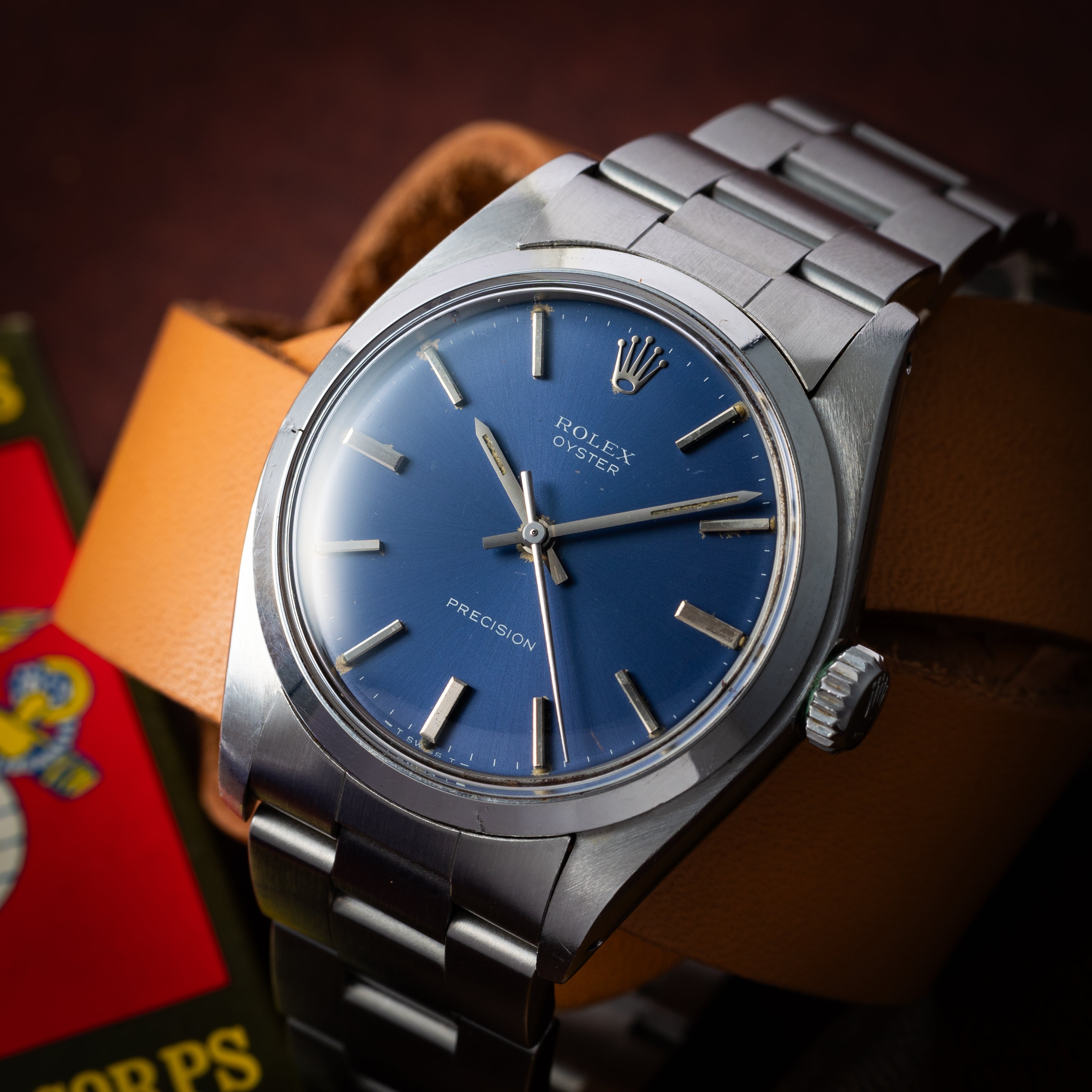 ロレックス オイスター 1973年製 ノンデイト 手巻き Ref.6426 ブルーダイヤル