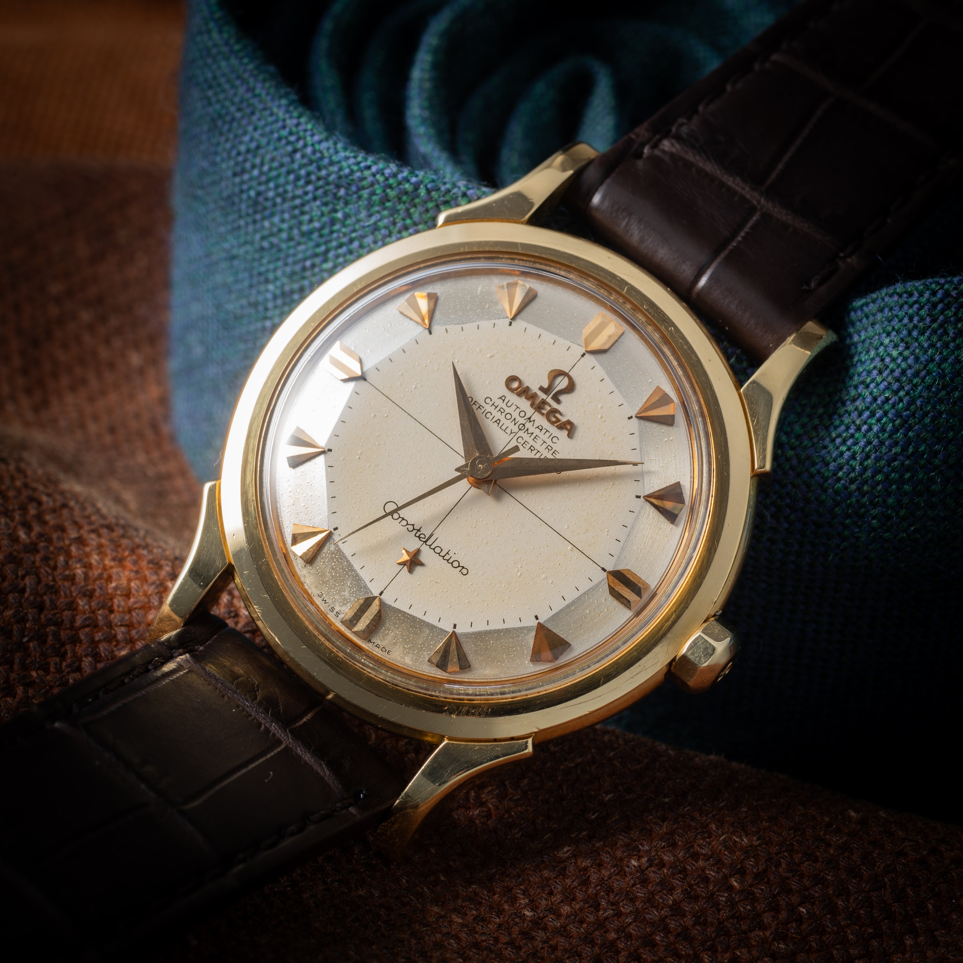 オメガ コンステレーション 1958年製 12角 ハートインデックス 18金無垢