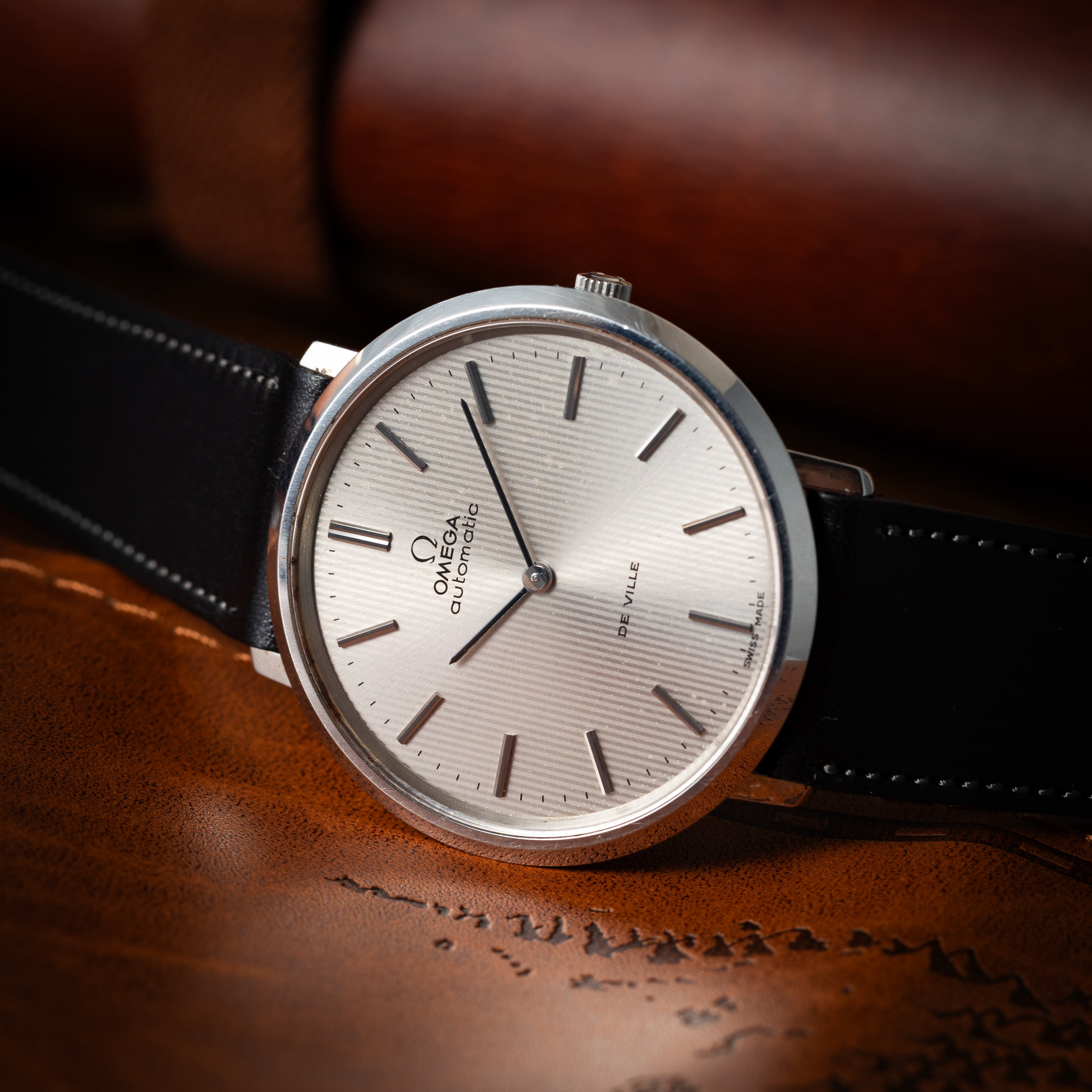 オメガ デ・ヴィル 1972年製 タペストリーダイヤル 純正尾錠付き Ref.151.0039