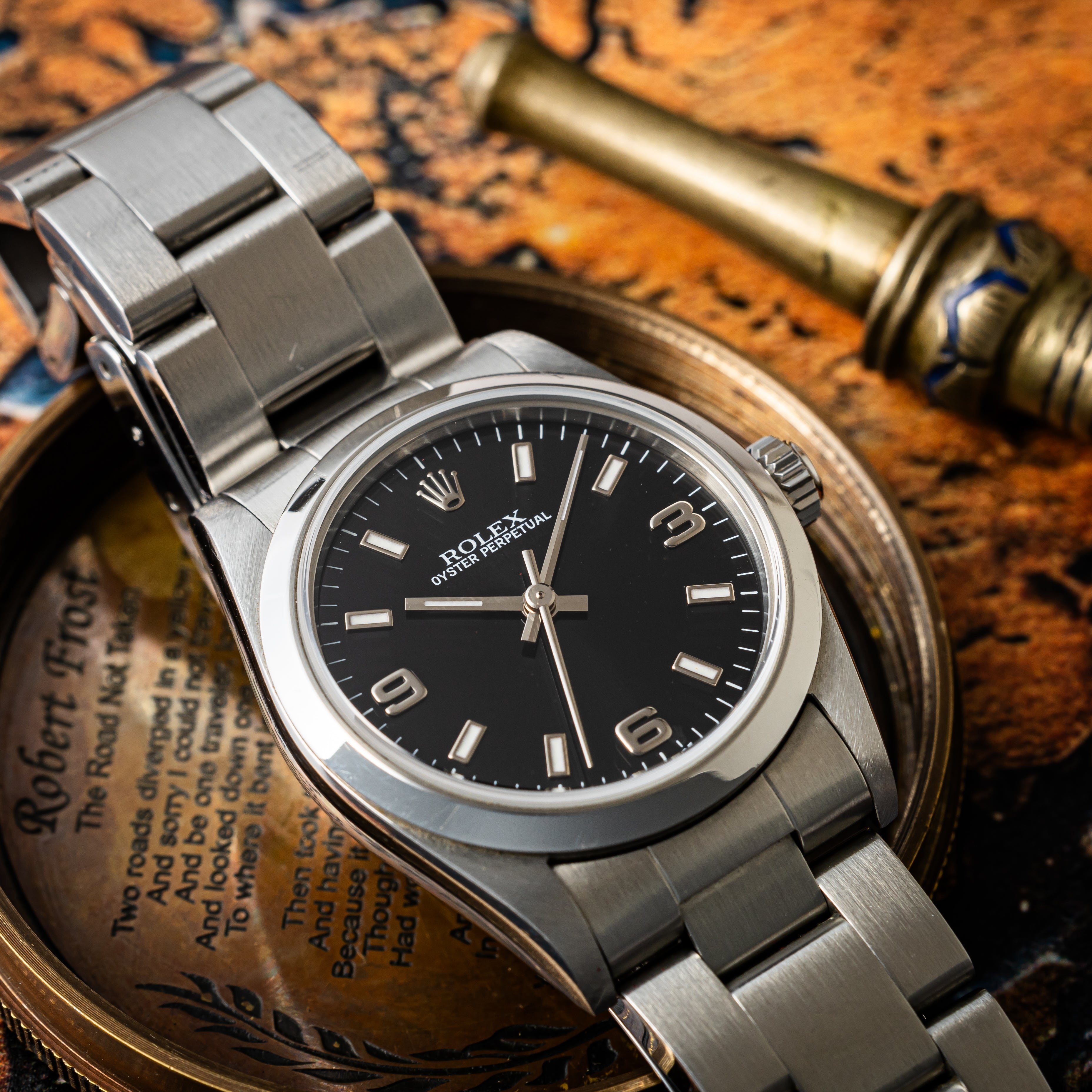 ロレックス 2001年～2002年製 オイスターパーペチュアル ボーイズ EX-Ⅰダイヤル Ref.77080 箱、コマ付き