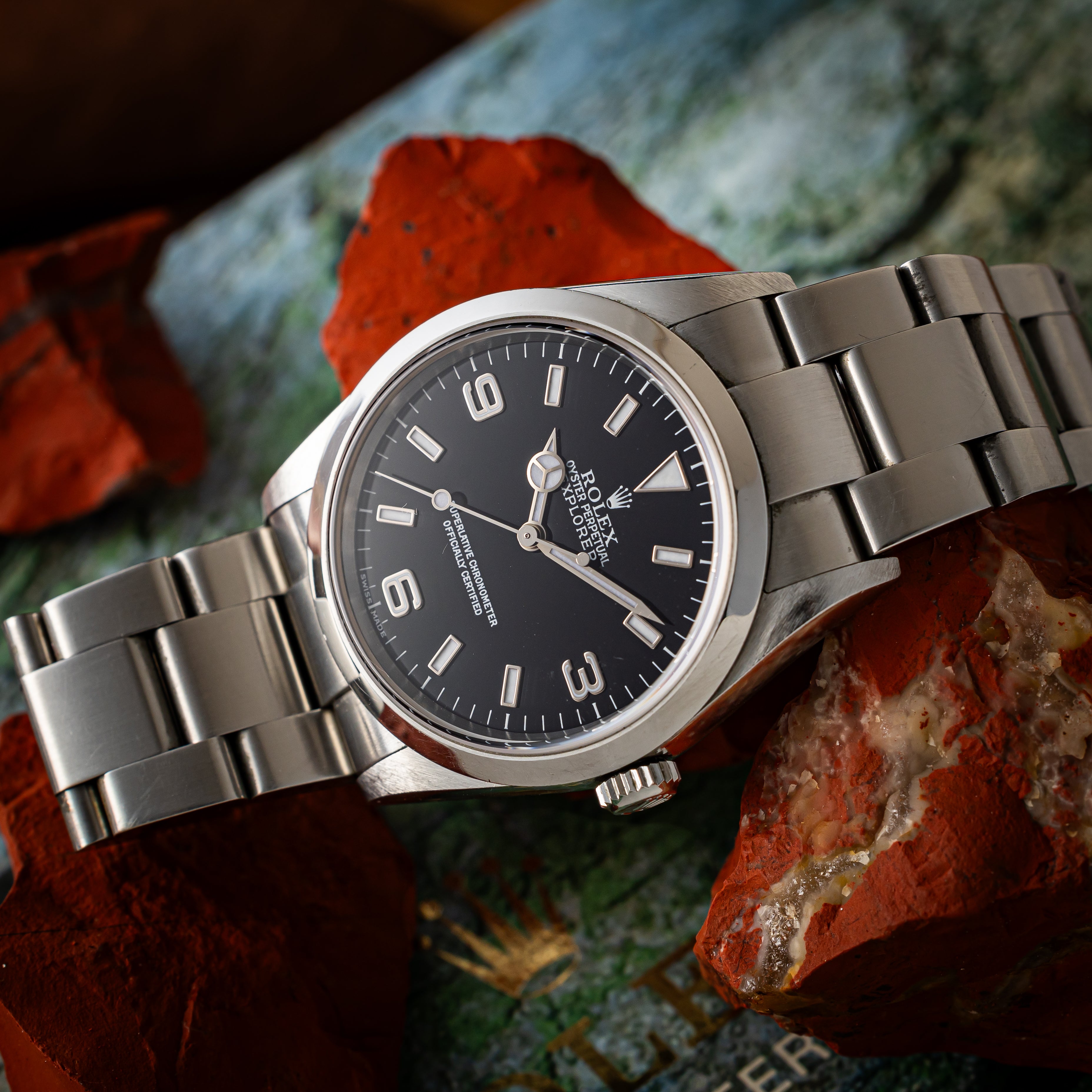 ロレックス エクスプローラーⅠ2001年～2002年製 Ref.114270 箱、ギャラ付き