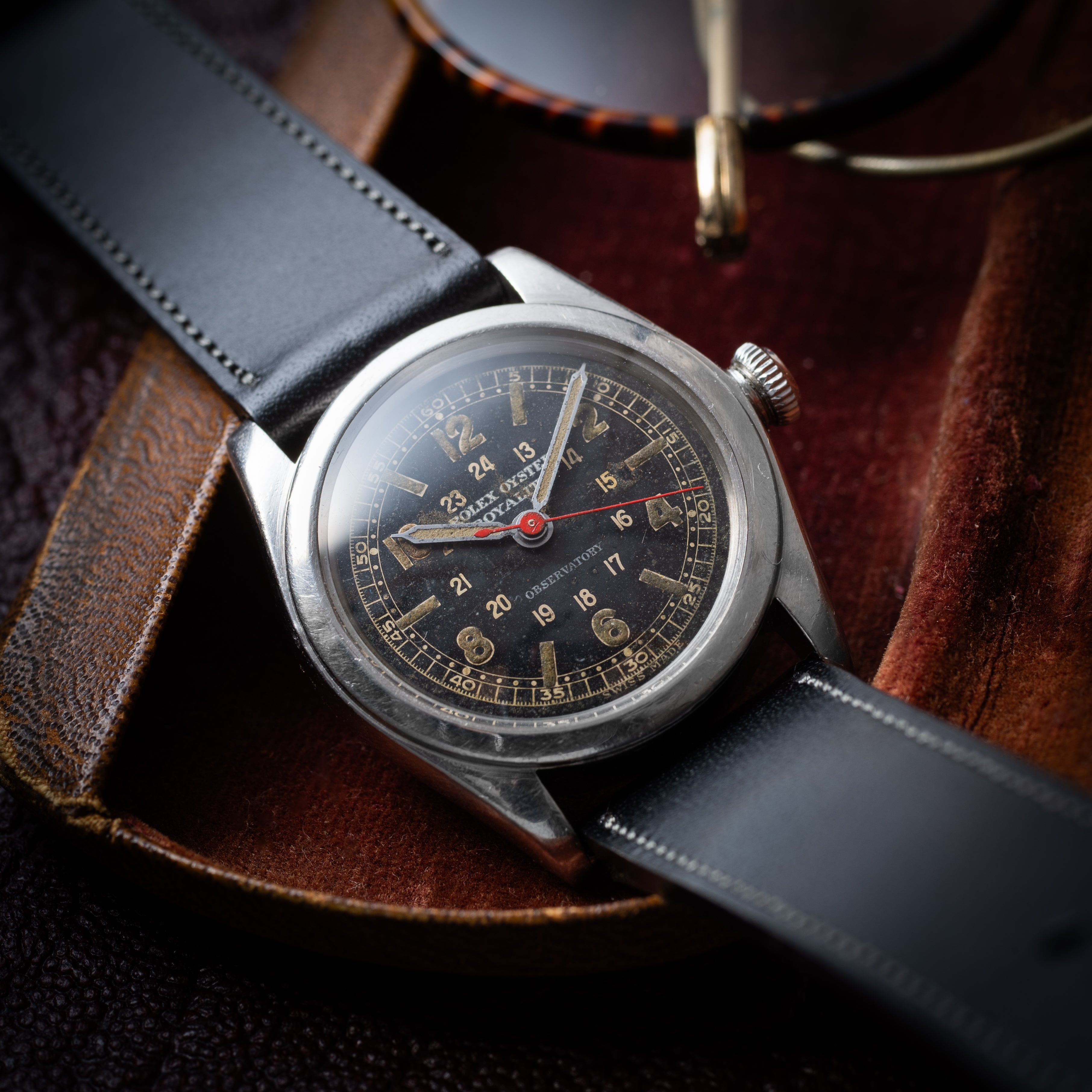 ロレックス オイスター ローヤライト ブラックミラーマジェスティックダイヤル 1942年製 Ref.2280