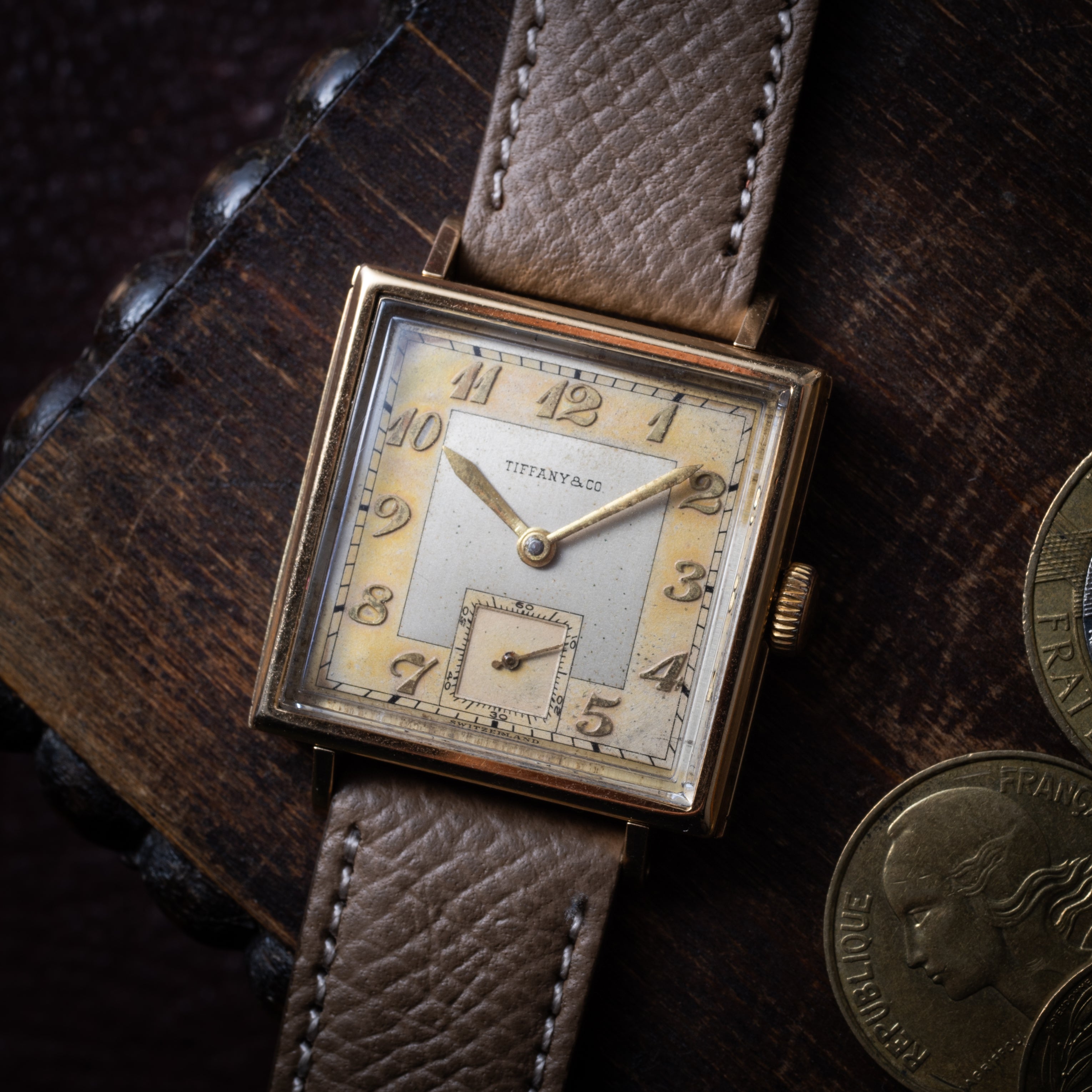 ティファニー 14金無垢FBケース モバード製 1930年代後半製 ブレゲインデックス