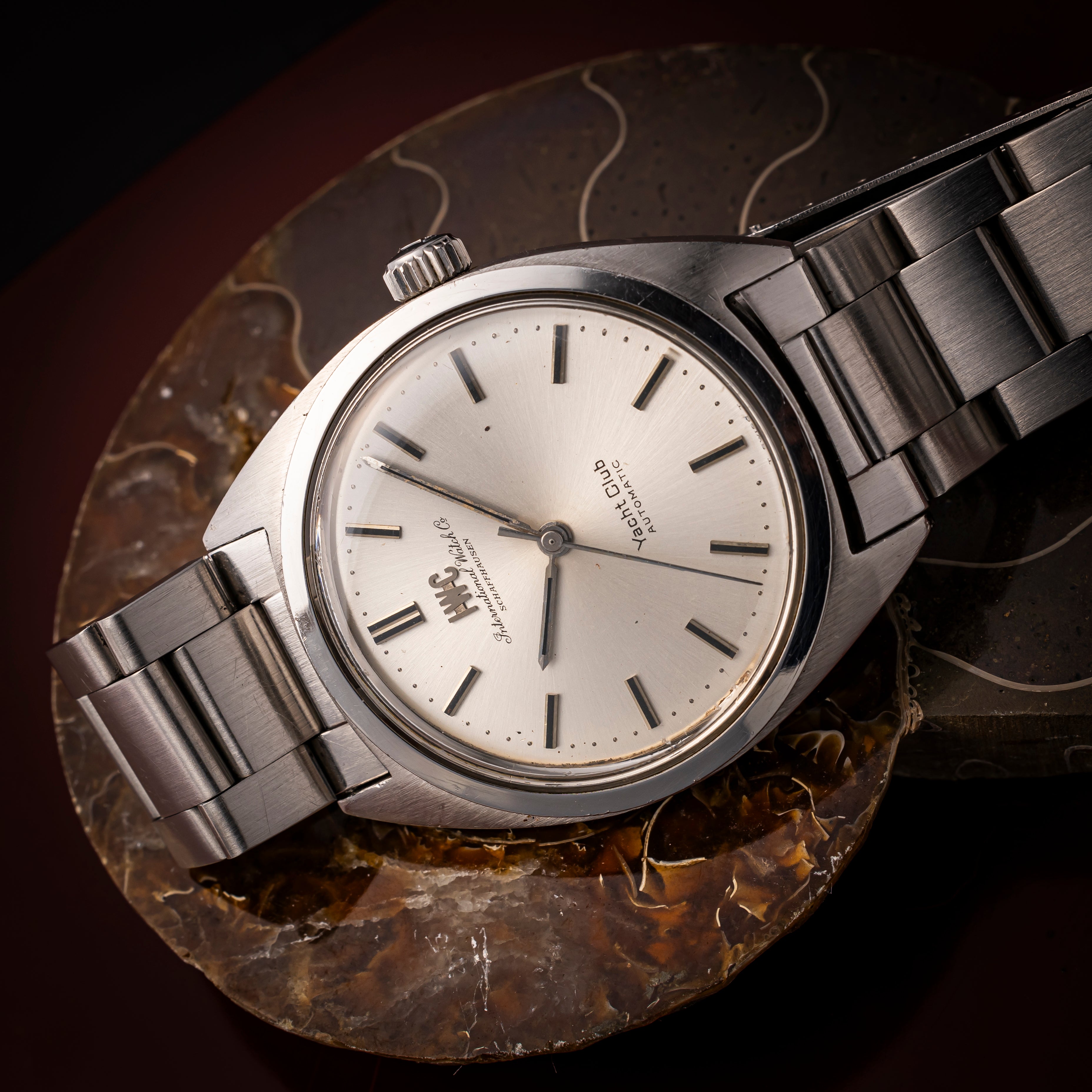 IWC ヨットクラブ ノンデイト 1969年製 R811 純正3連ステンレスブレス Cal.854B