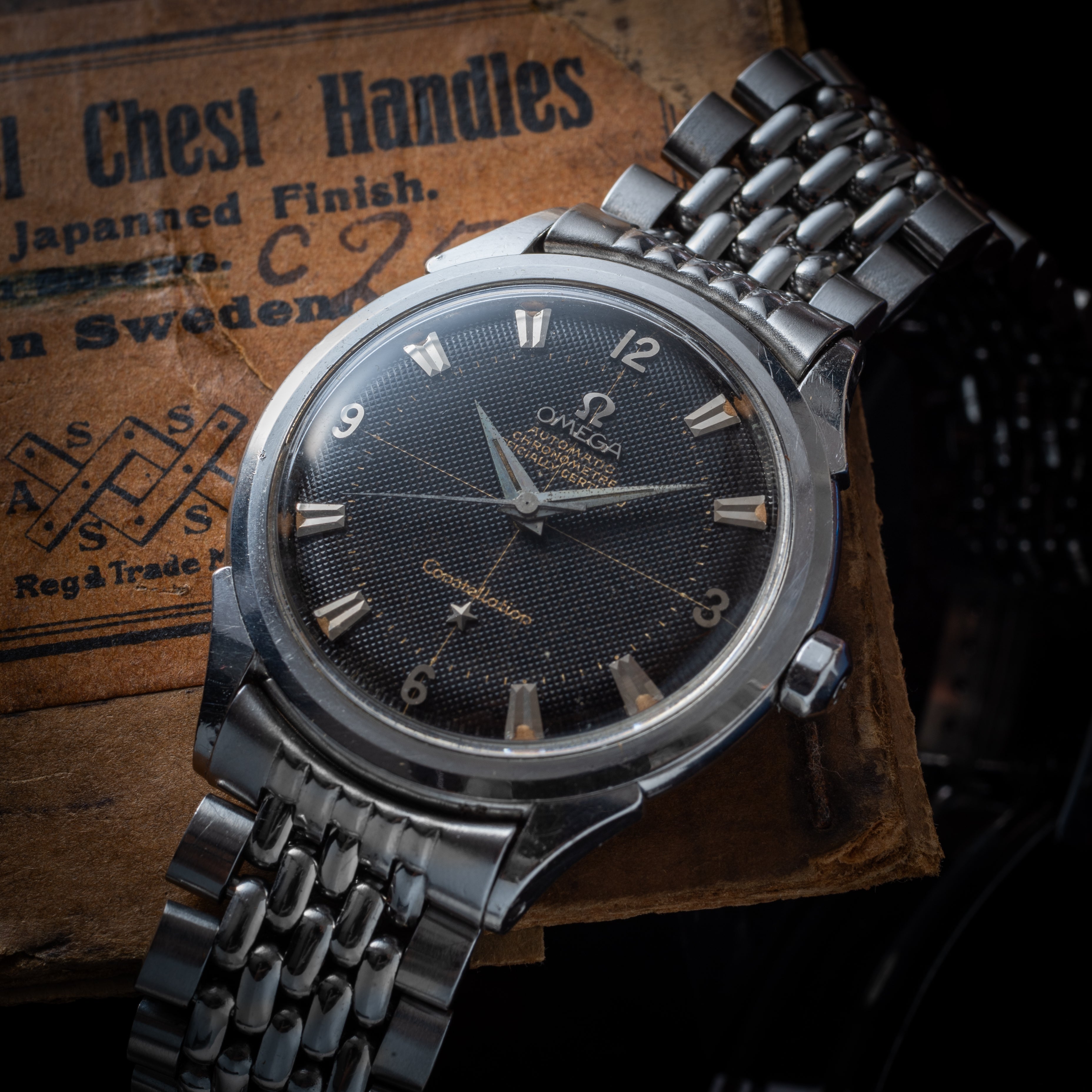 オメガ コンステレーション ブラックギョーシェダイヤル 1958年製 Ref.2852-6 SC