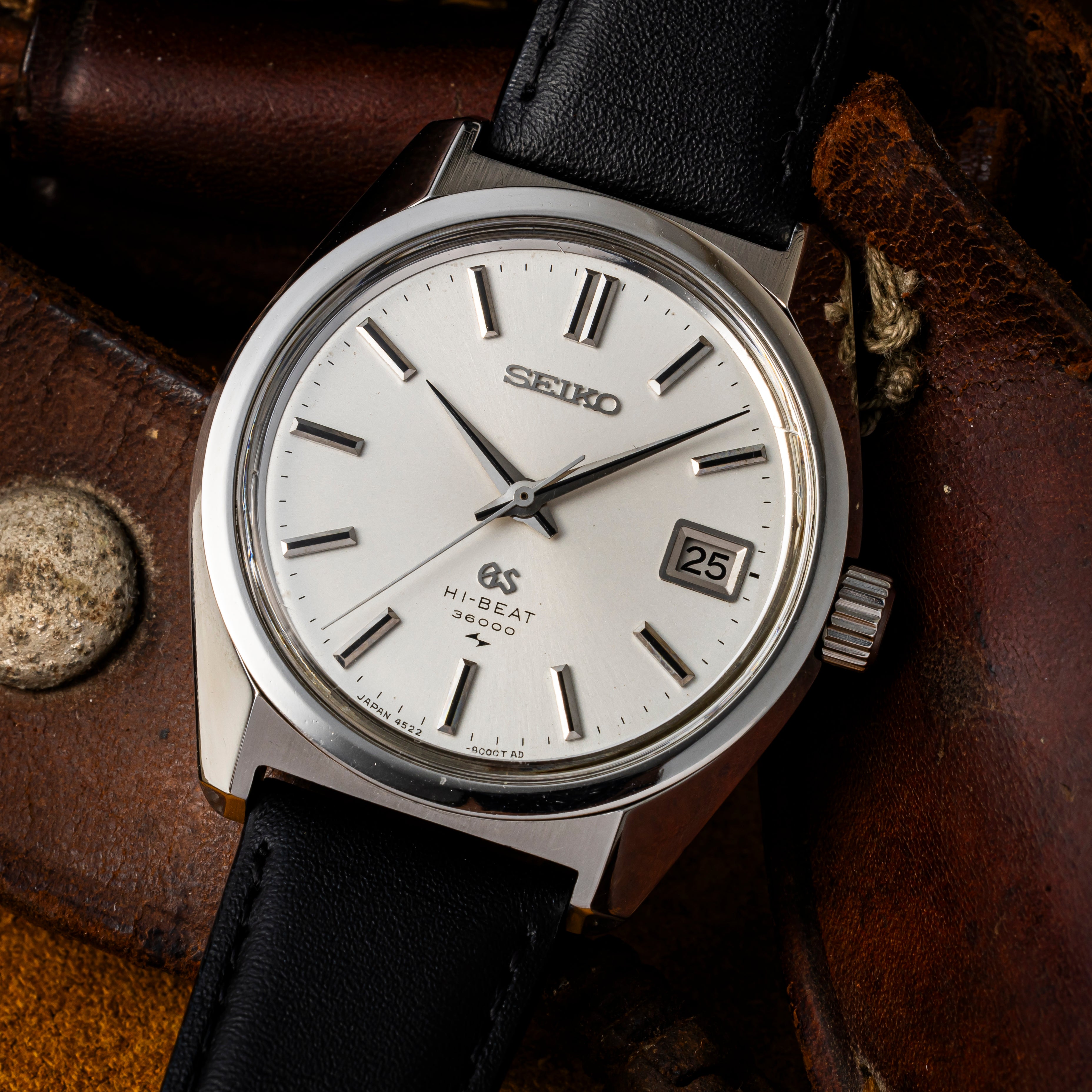 グランドセイコー 45GS 1968年製 Ref.4522-8000 社外スケルトンバック オリジナル裏蓋付き