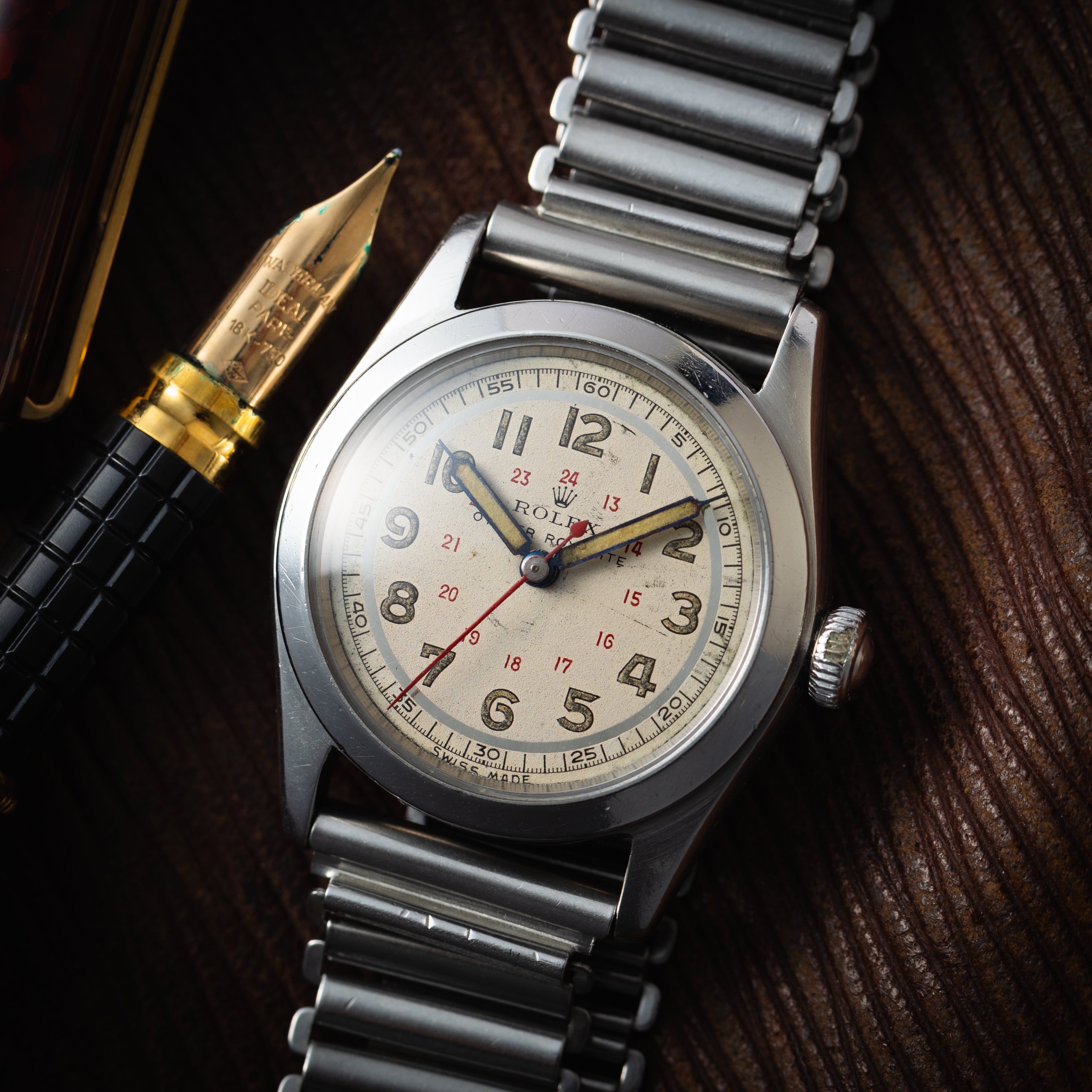 ロレックス オイスター ロイヤライト 1946年製 Ref.4420 ボンクリップSSブレス