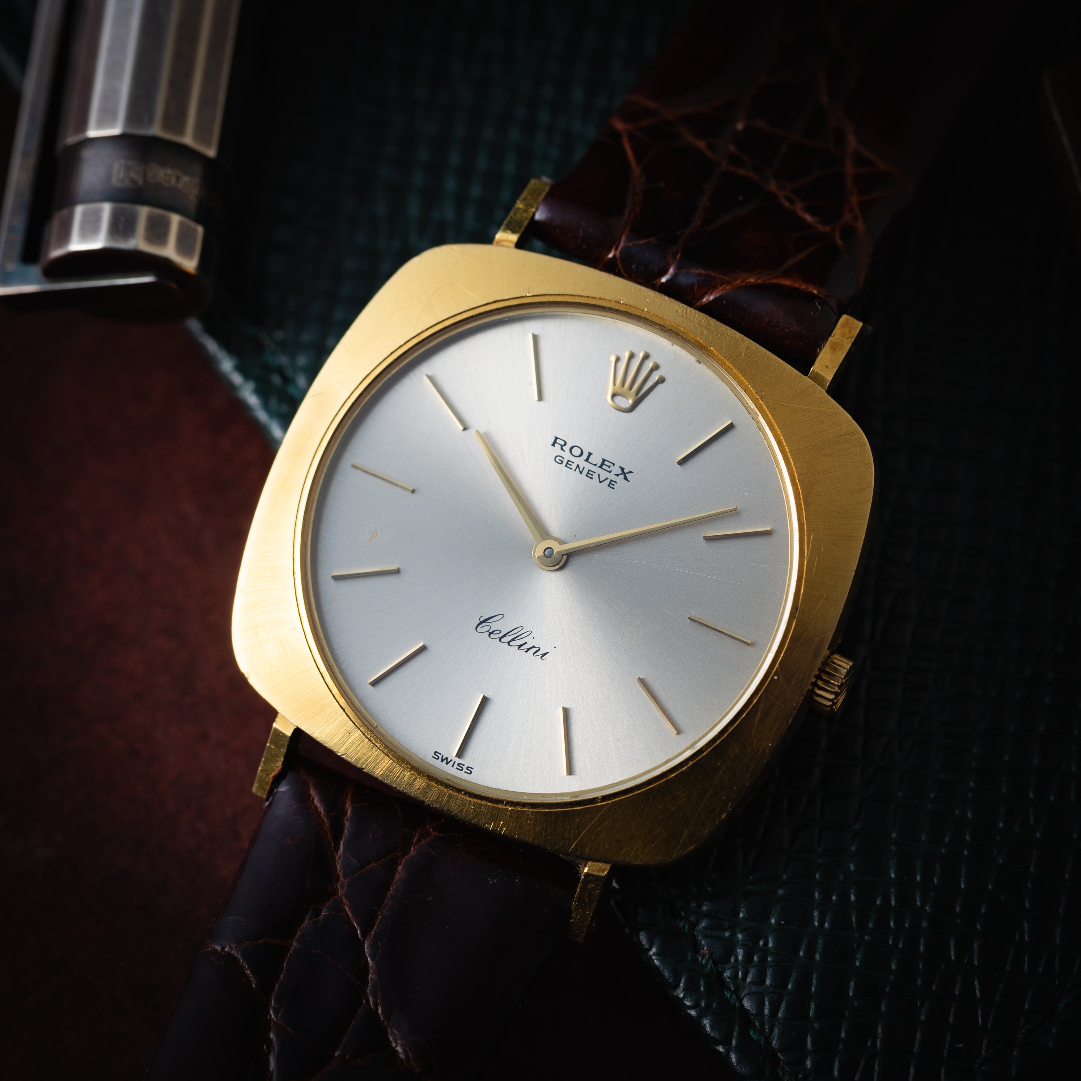 ロレックス チェリーニ 1969年製 クッションケース 18金無垢製 手巻き Ref.3747