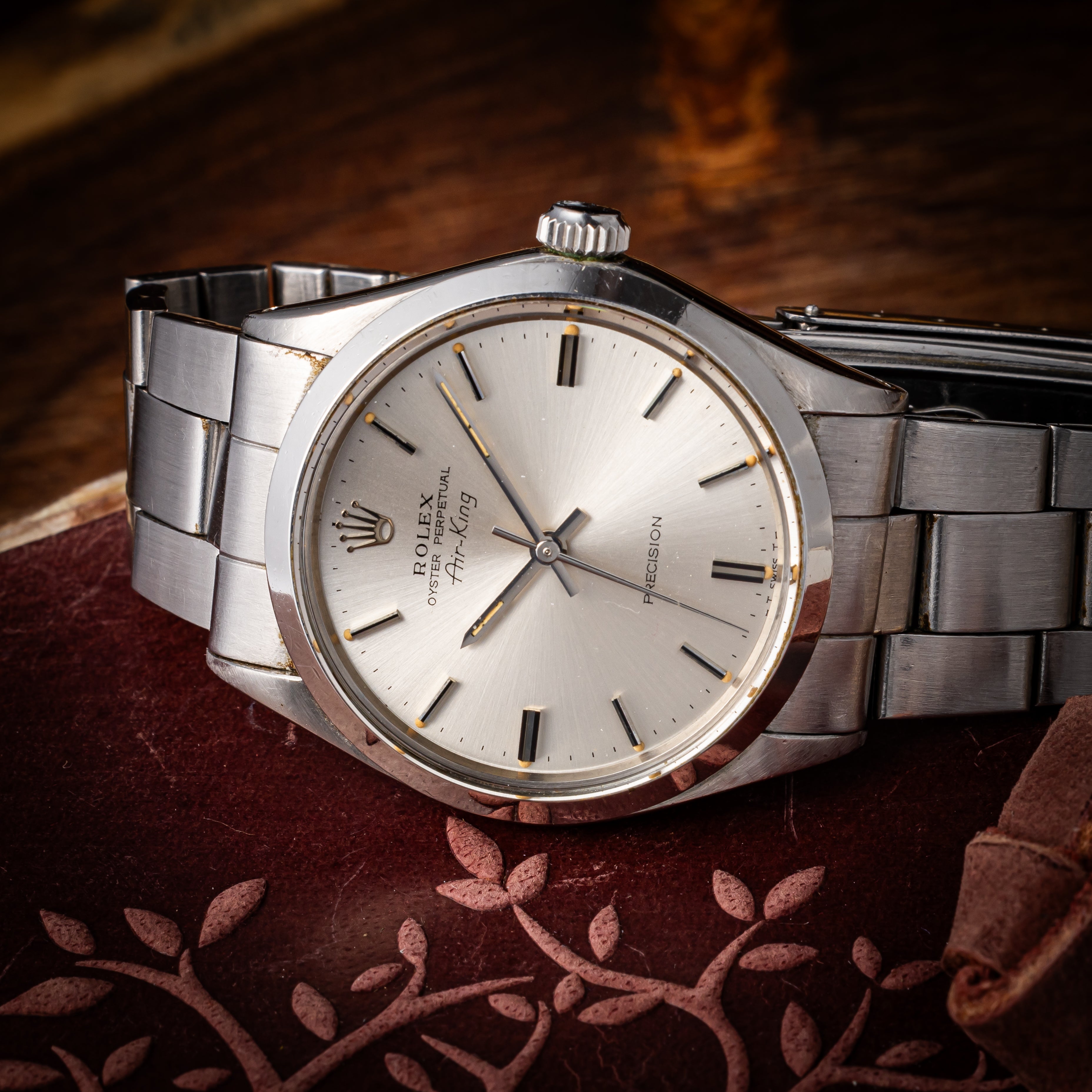 ロレックス エアキング 1971年製 Ref.5500 シルバーダイヤル ブレス付き