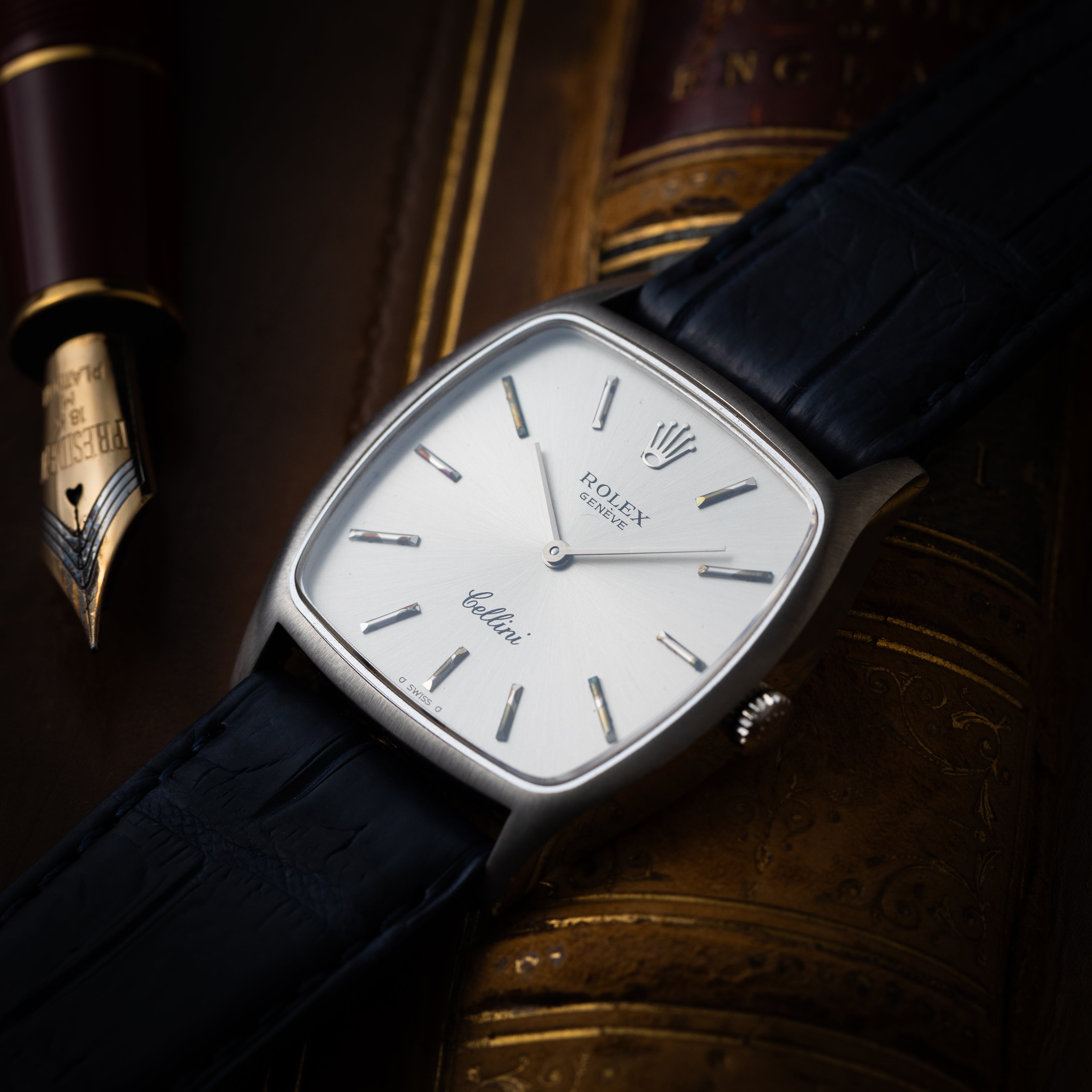 ロレックス チェリーニ 1974年製 18金無垢ホワイトゴールド トノー型