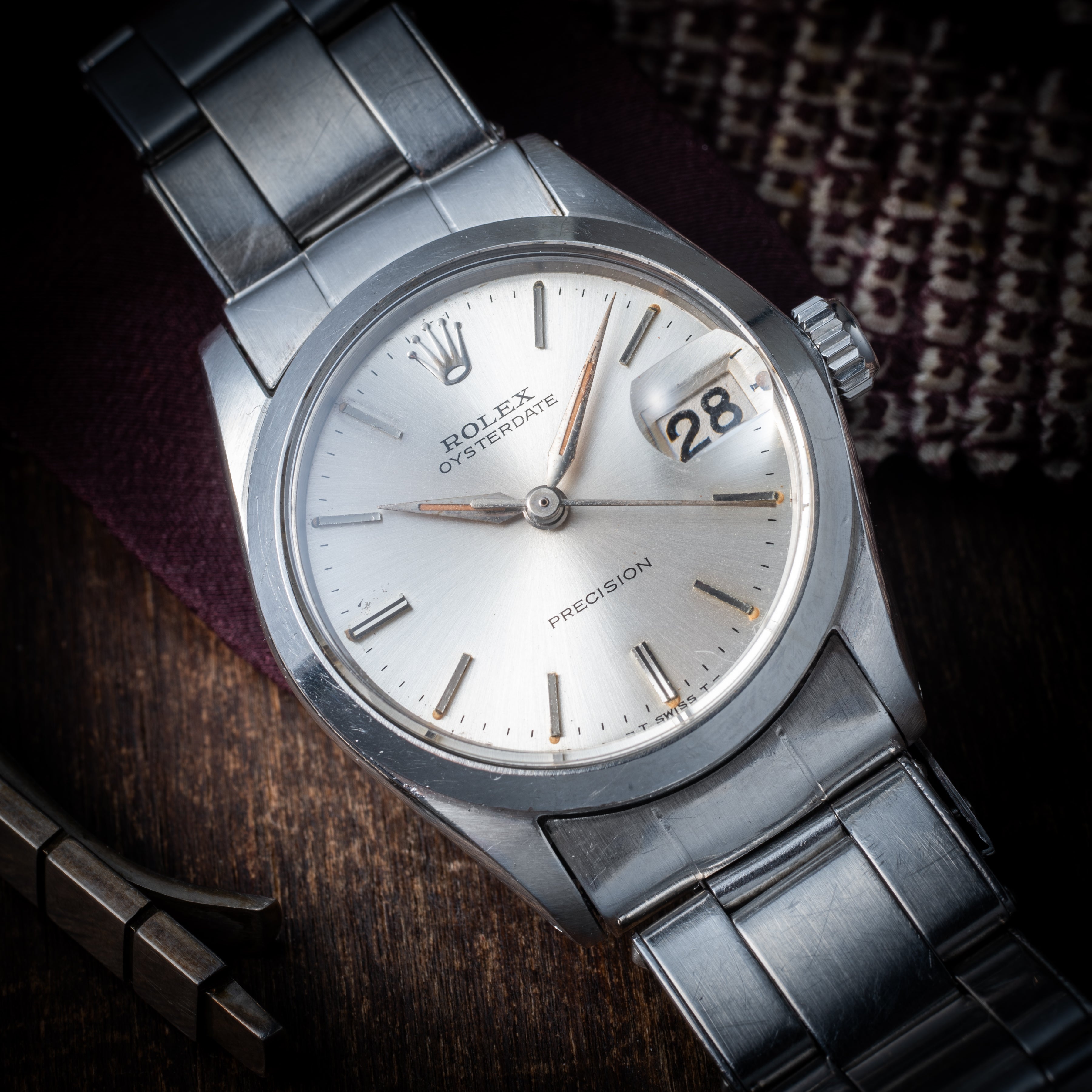 ロレックス オイスターデイト1964年製 Ref.6466 シルバーダイヤル 純正ステンレスブレス