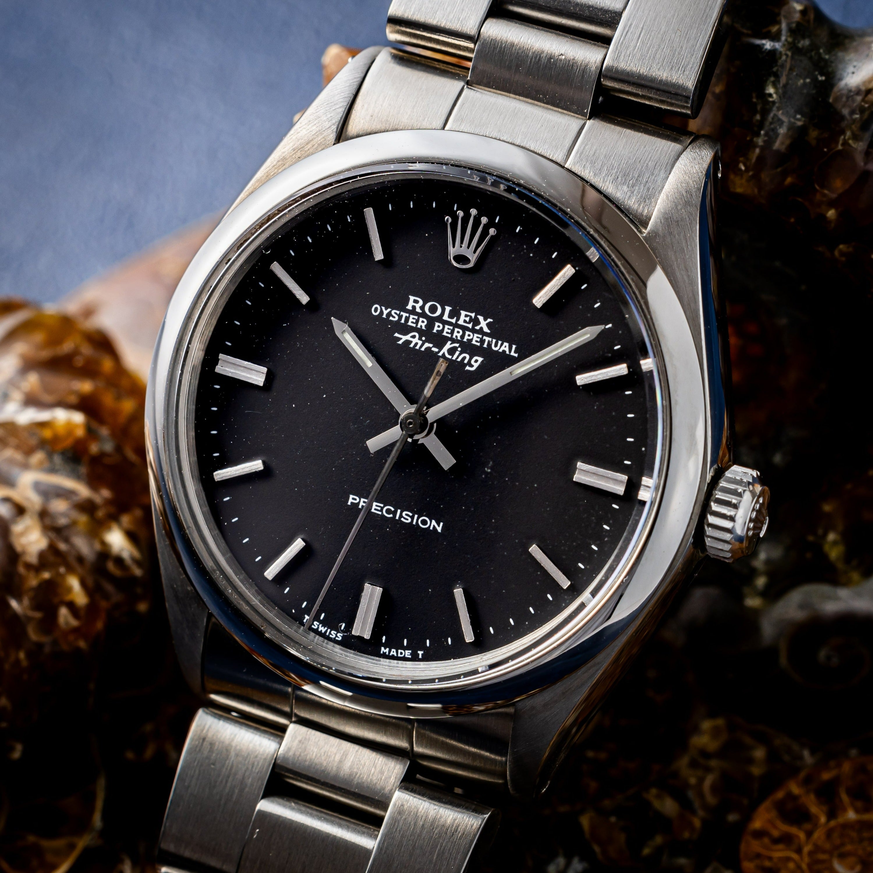 ロレックス エアキング 1972年製 Ref.5500 マットブラックダイヤル 純正オイスターブレス