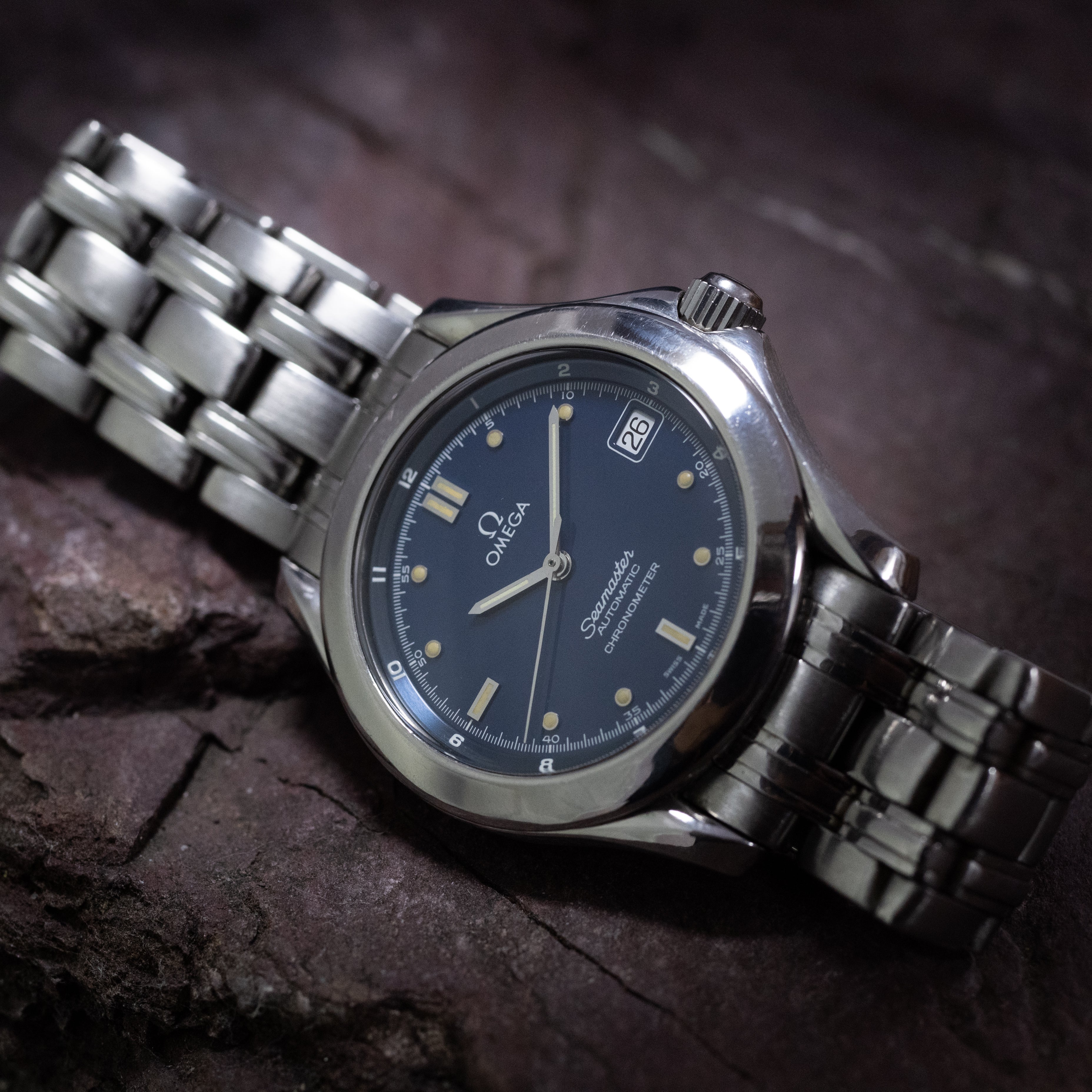 オメガシーマスター120 ダークブルー 1986～88年製
