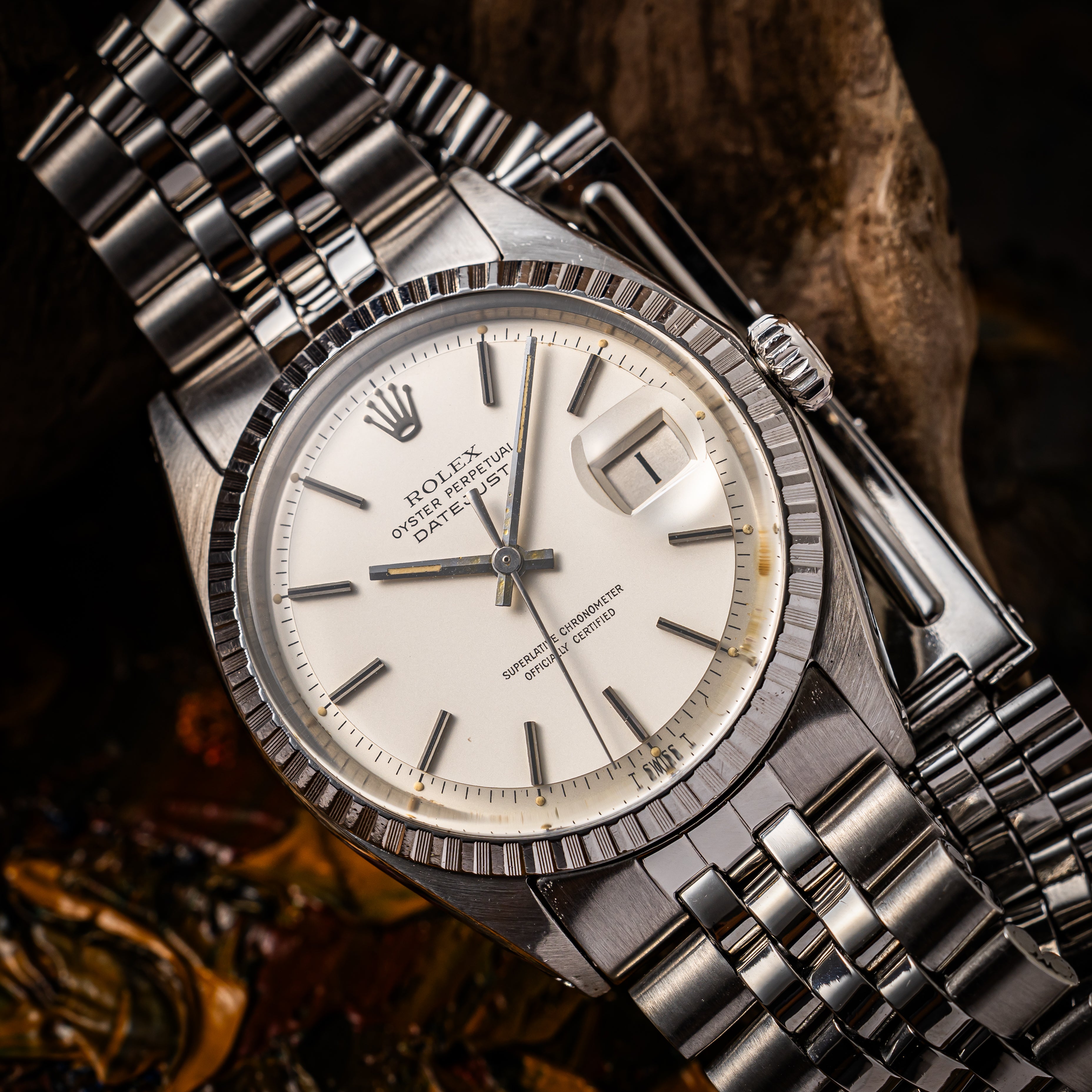 ロレックス デイトジャスト 1971年製 Ref.1603 エングレーブドベゼル シルバーダイヤル