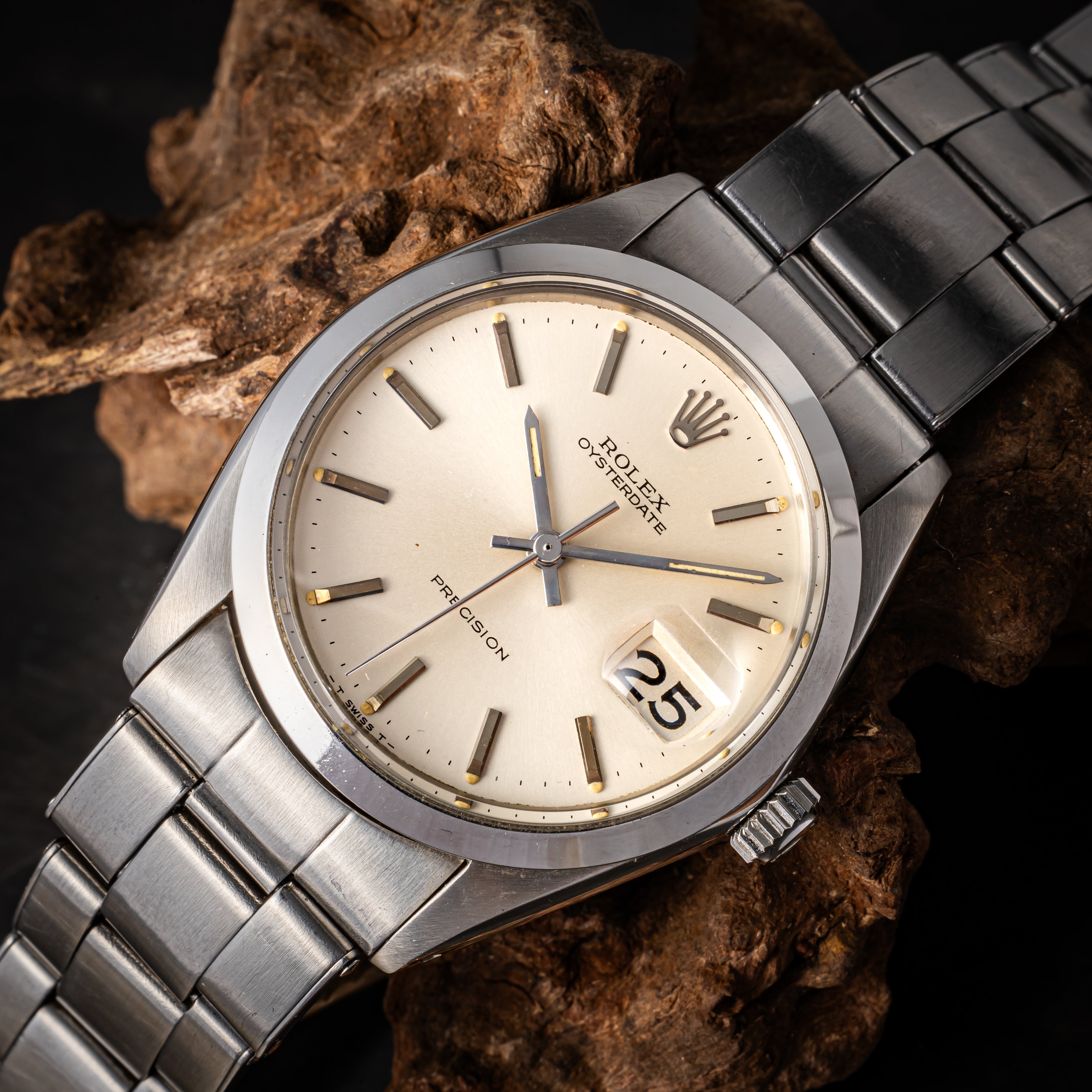 ロレックス オイスターデイト 1969年製 Ref.6694 純正リベットブレス