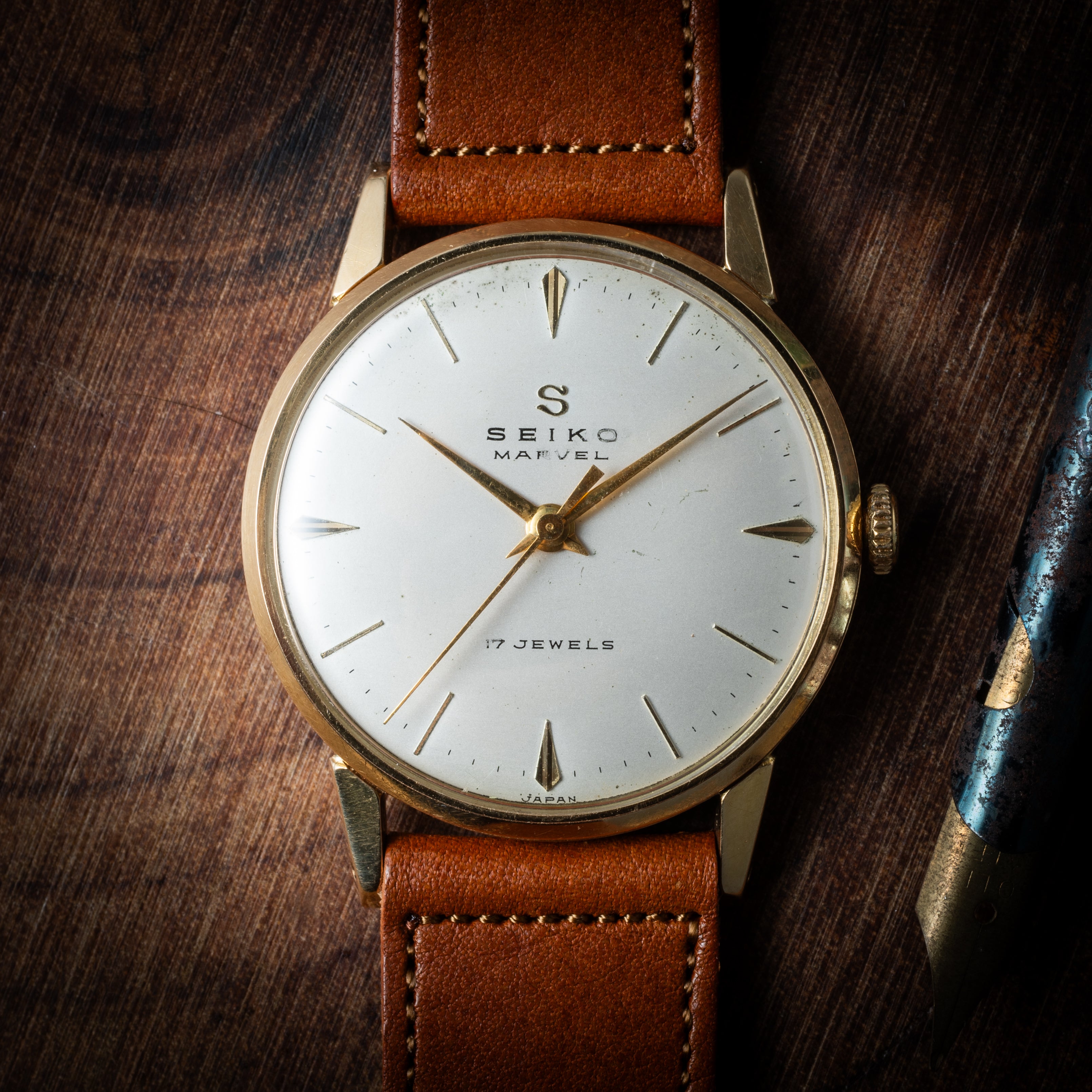 セイコー 18金無垢マーベル 1957年製 Ref.14032 17石手巻き