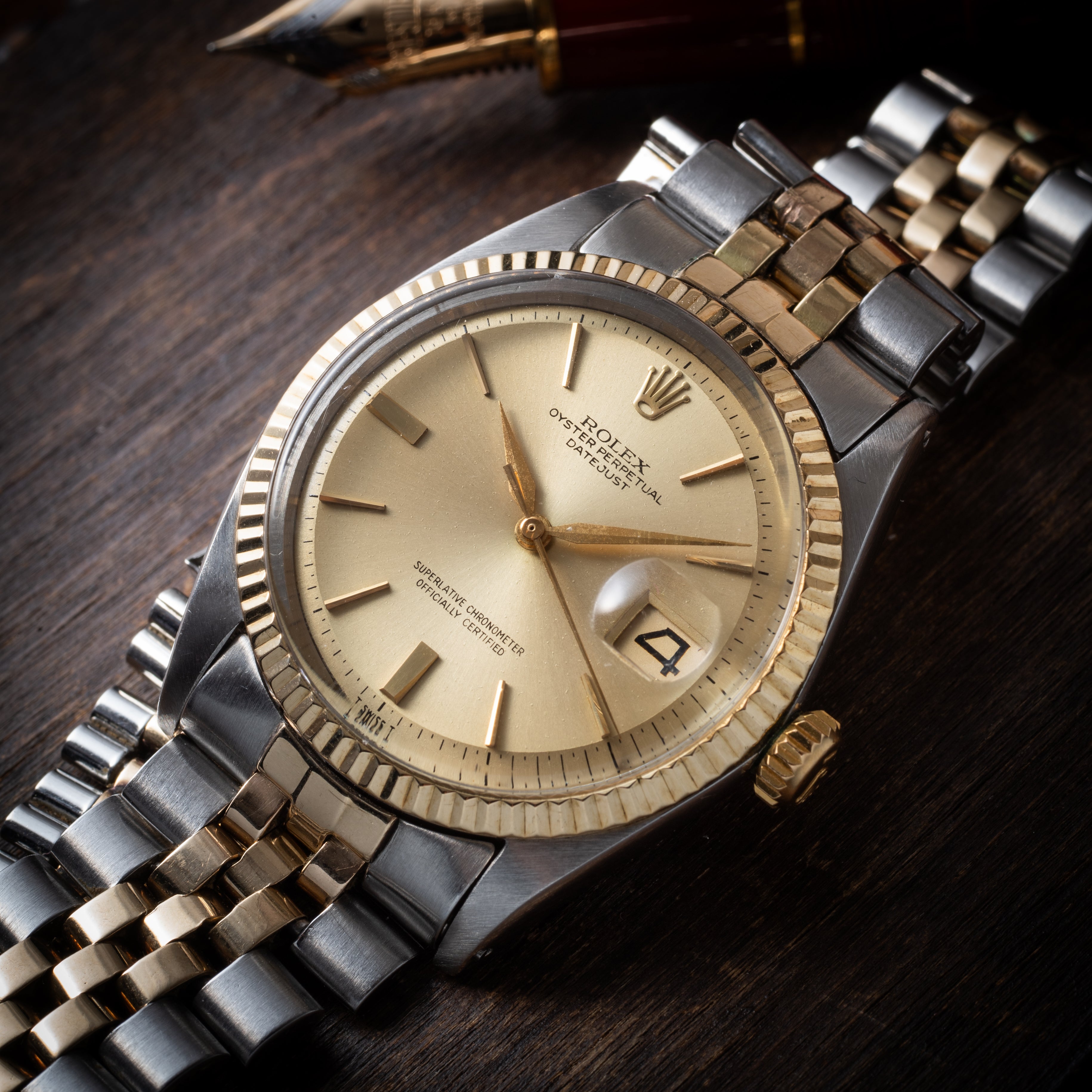 ロレックス デイトジャスト コンビ 1964年製 Ref.1601 アルファハンド 純正コンビジュビリーブレス