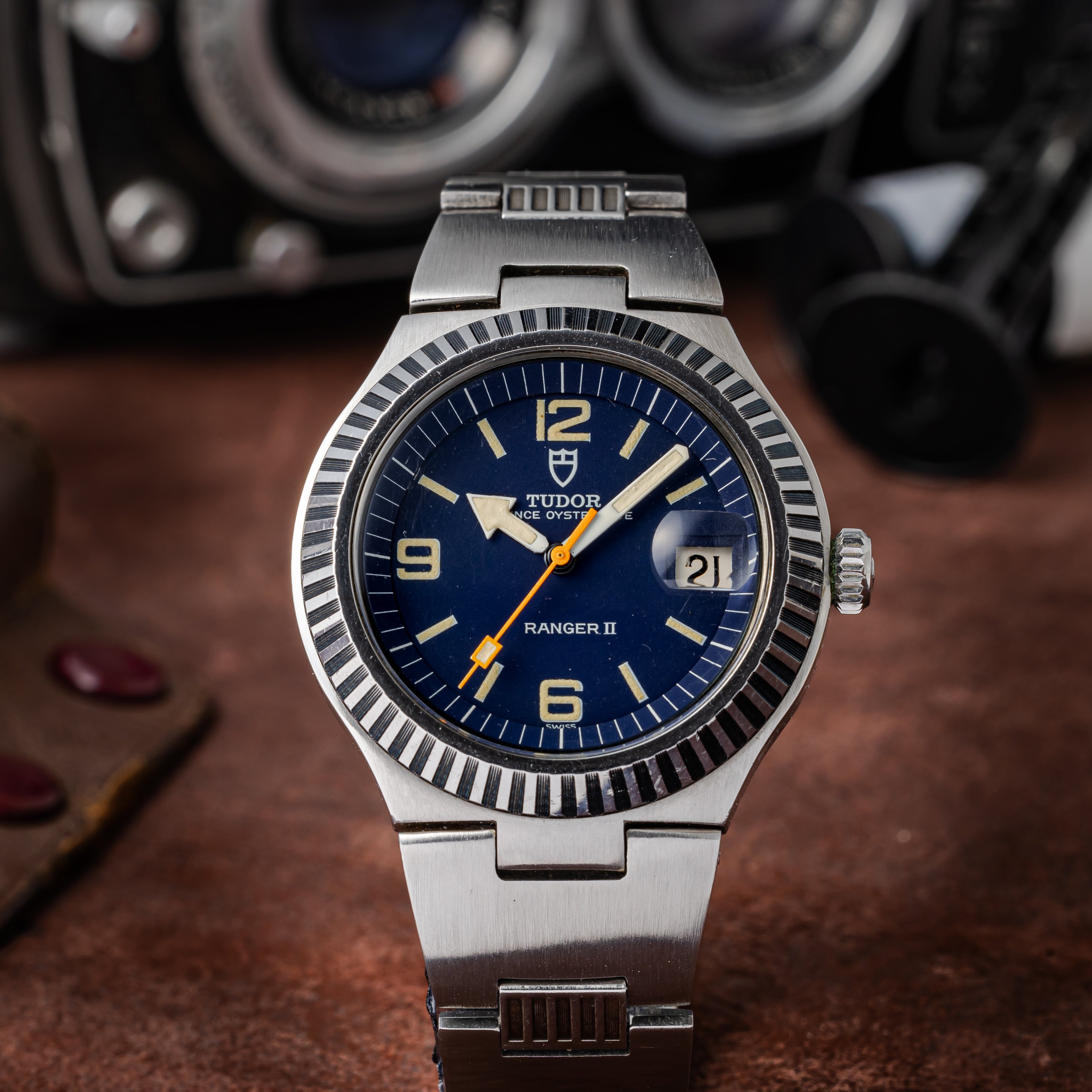 チューダー レンジャー2 Ref.9111/0 1975年製 オリジナルネイビーブルーダイヤル 純正ブレス 王冠リューズ