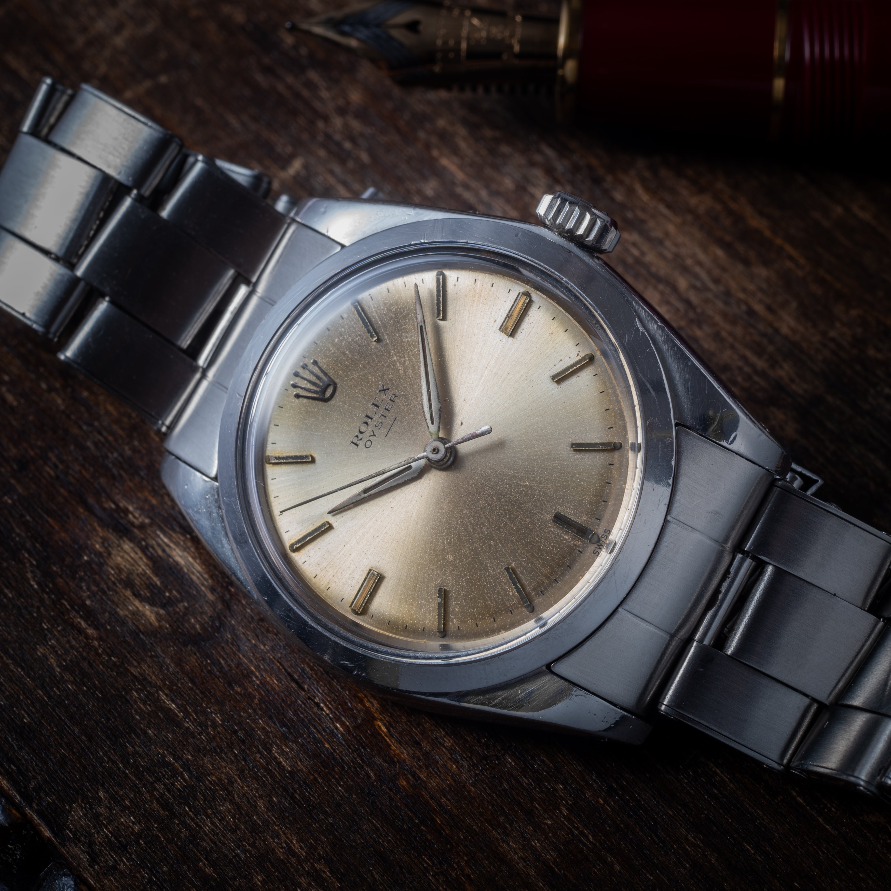 ロレックス オイスター アンダーバー1963年製 手巻き Ref.6426 リベットブレス付き