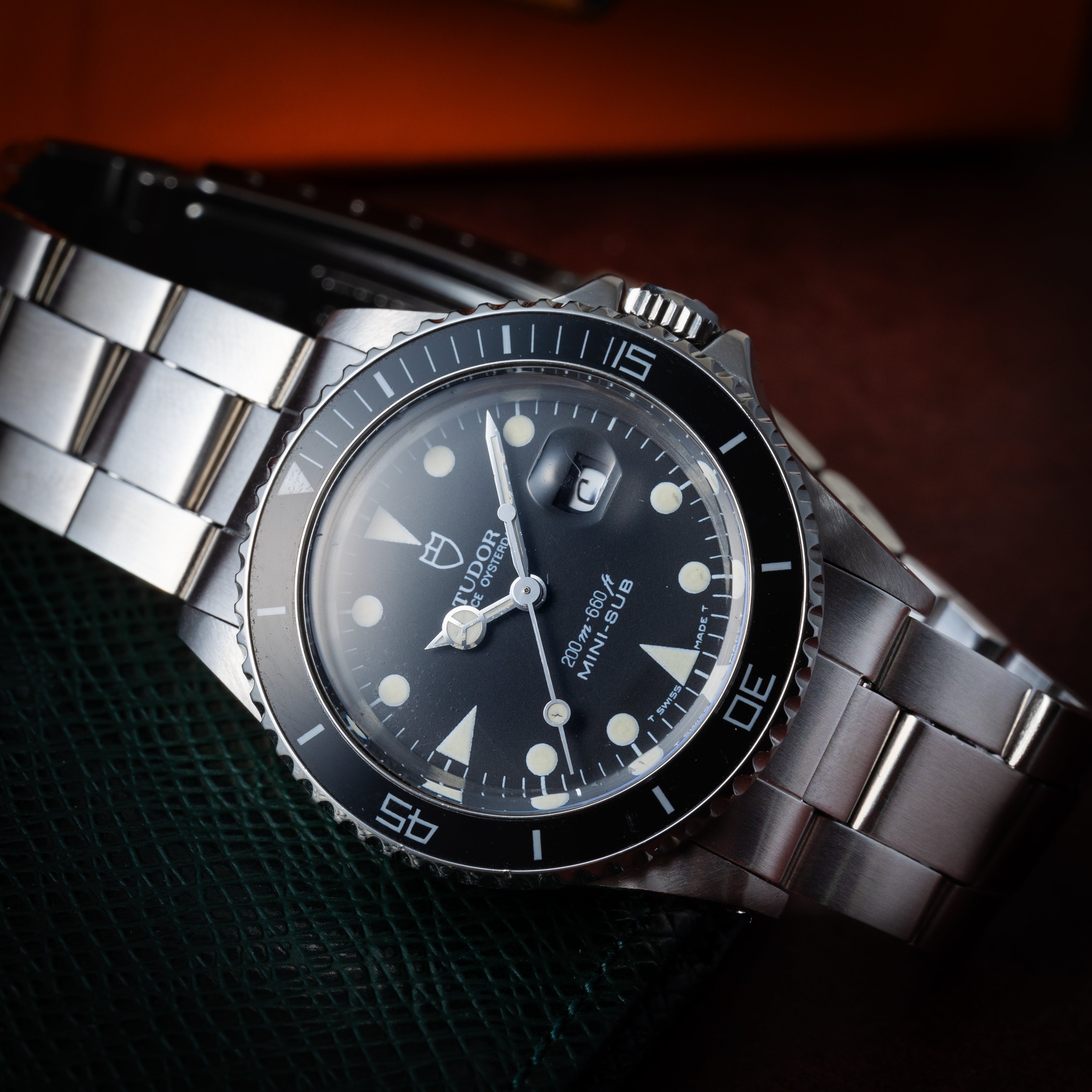 チューダー ミニサブ MINI-SUB 1992年製 王冠リューズ 3連オイスターブレス Ref.73090ブラック