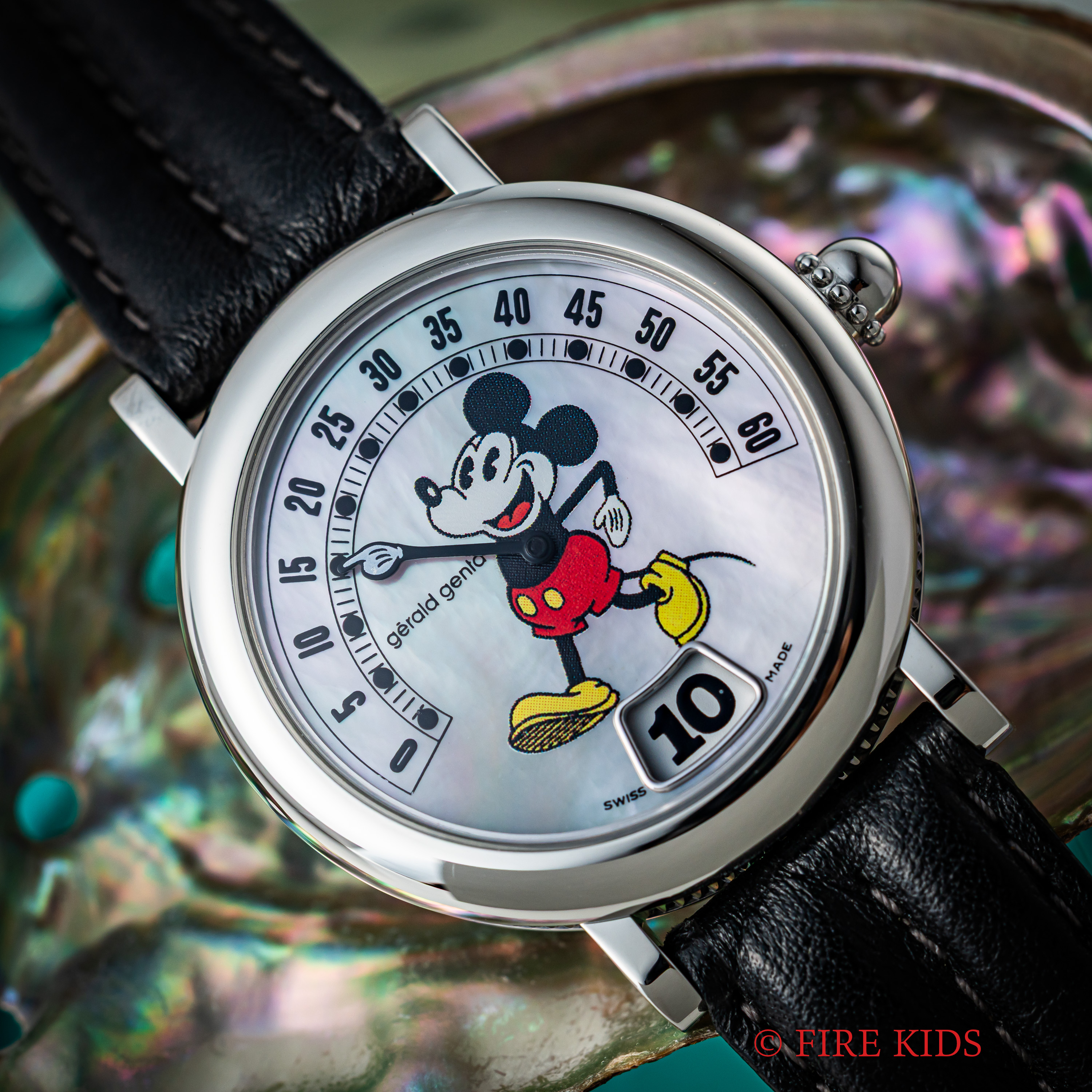 ジェラルドジェンタ レトロファンタジー レトログラード ジャンピングアワー 自動巻 1990年代製 シェルダイヤル