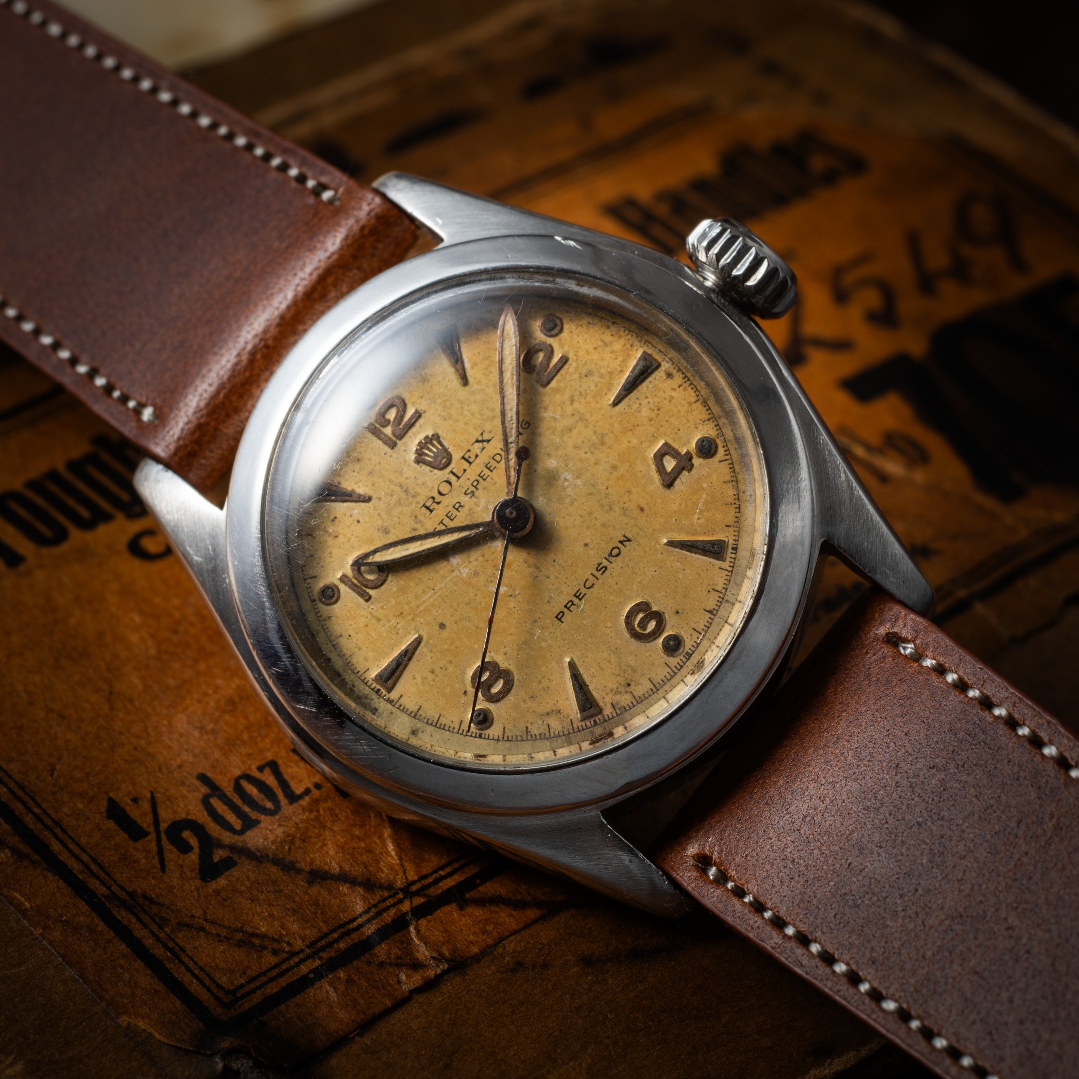 ロレックス スピードキング 1940年代製 手巻き 飛びアラビアダイヤル Ref.4220