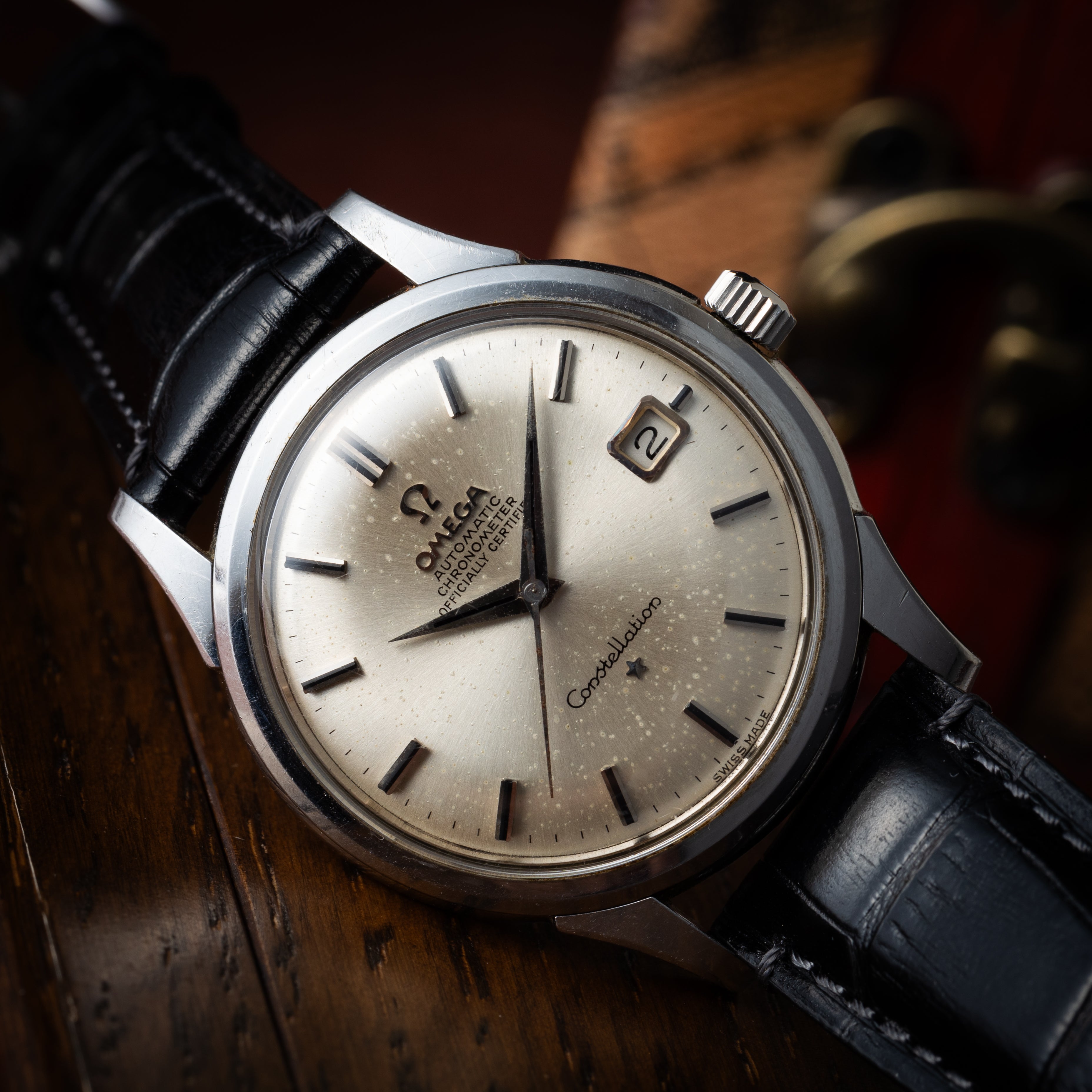 オメガ コンステレーション 1963年製 ビッグケース 純正尾錠付き クロノメーター自動巻き Ref.168.001