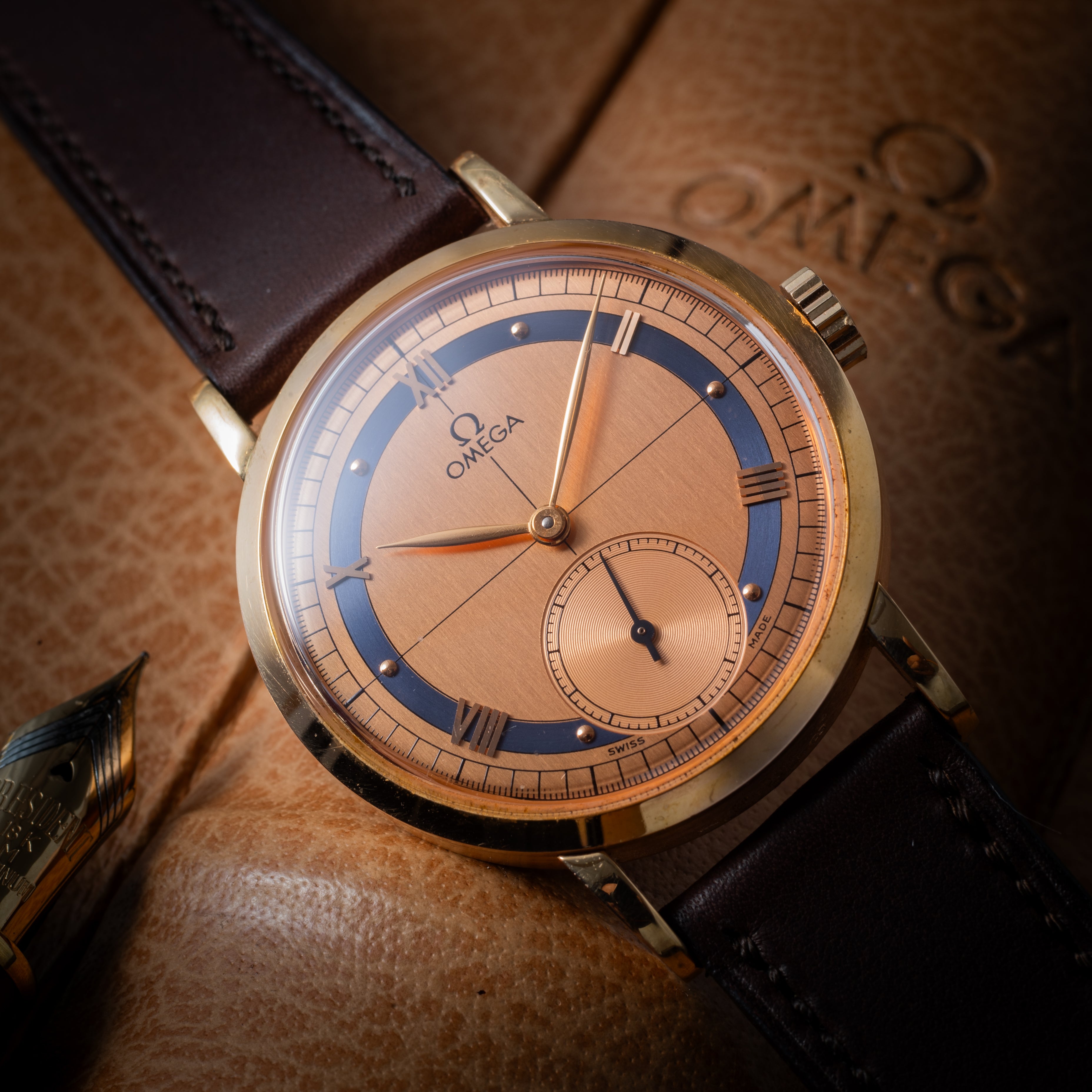 オメガ ルネッサンス ピンクゴールド 1994年製 Ref.59503103 箱、ギャラ付き オメガ誕生100周年 世界限定1894本