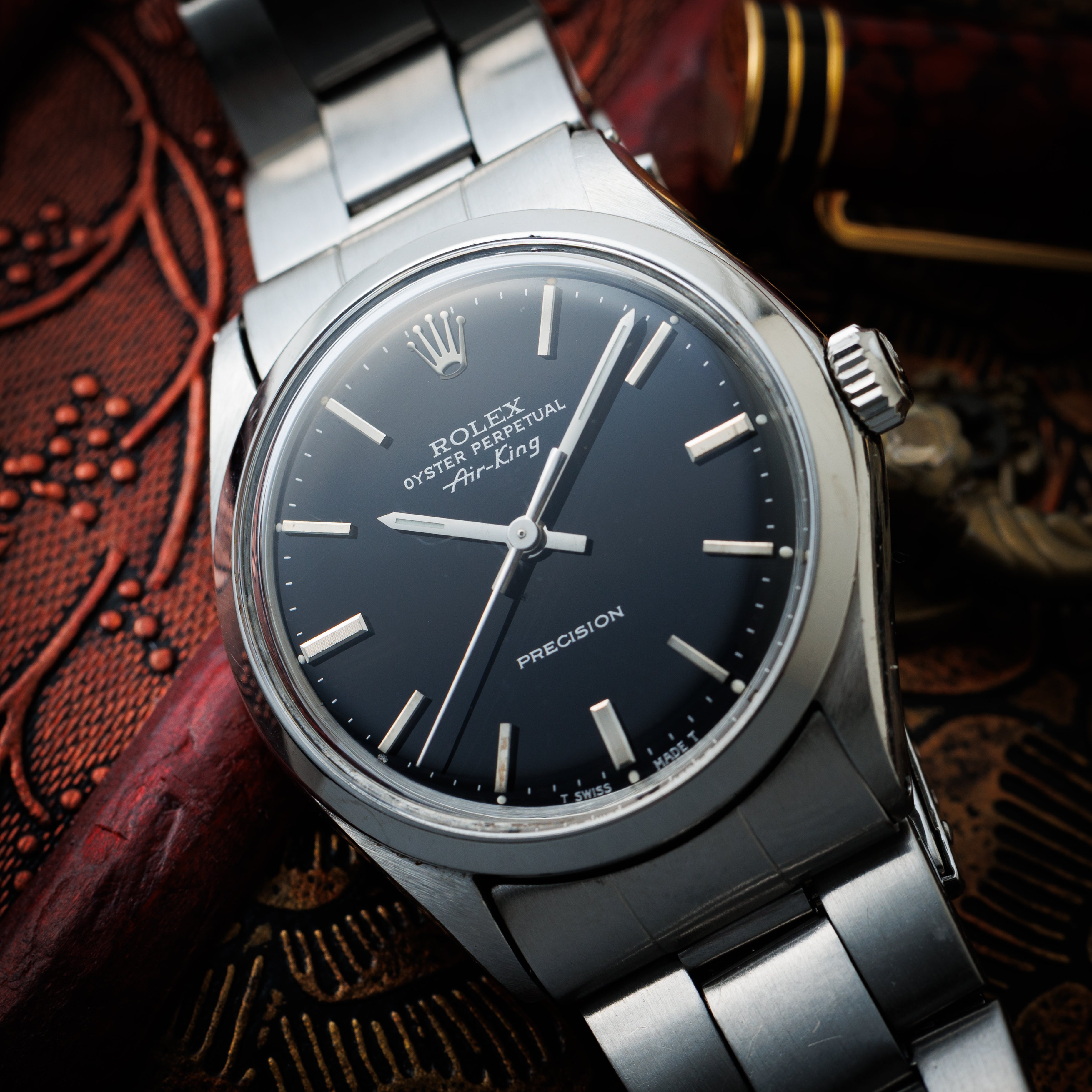 ロレックス エアキング 1971年製 Ref.5500 ブラックダイヤル 純正オイスターブレス