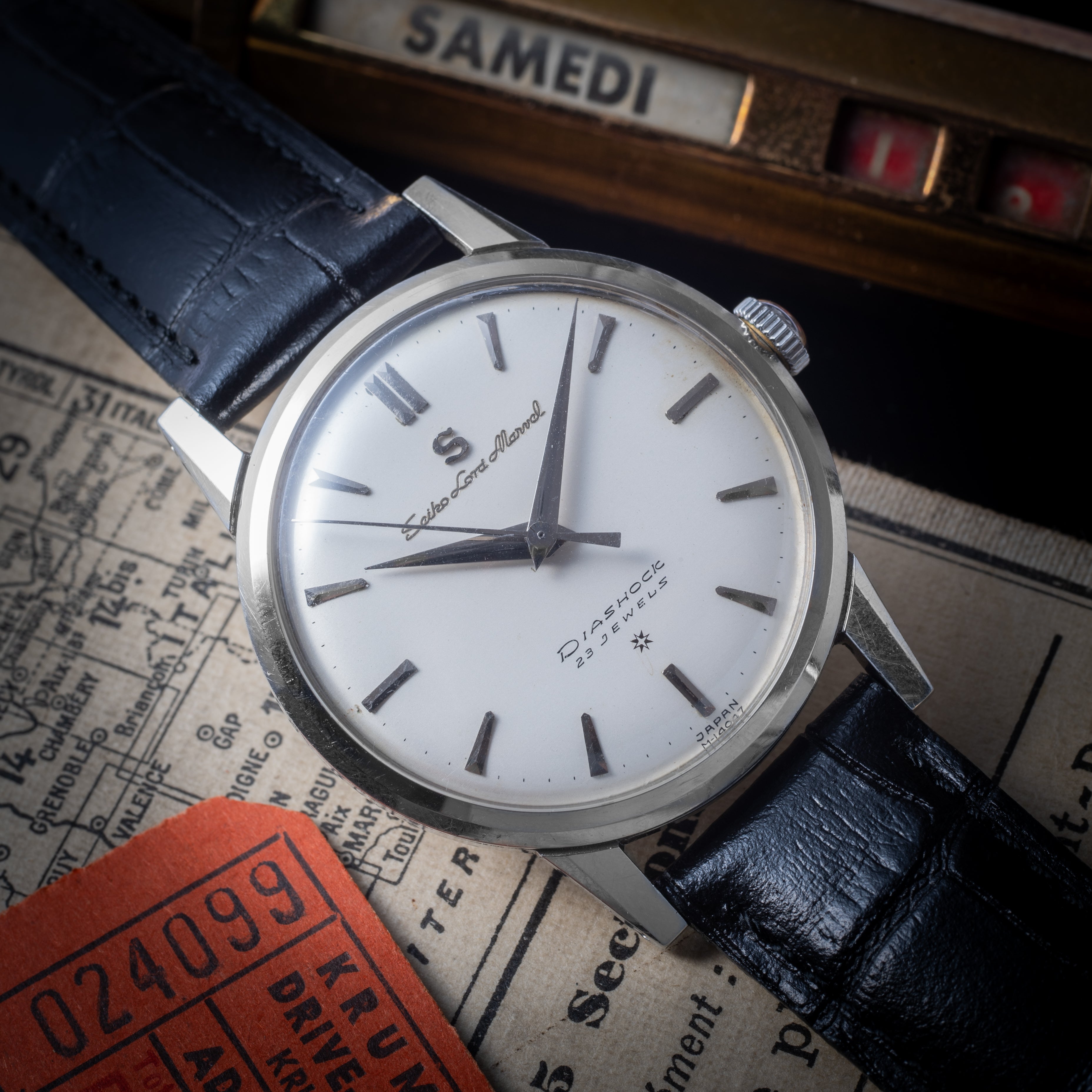 セイコー ロードマーベル初期型Sマーク 1959年製 初期 SD彫文字盤 手巻き SS Ref.14056
