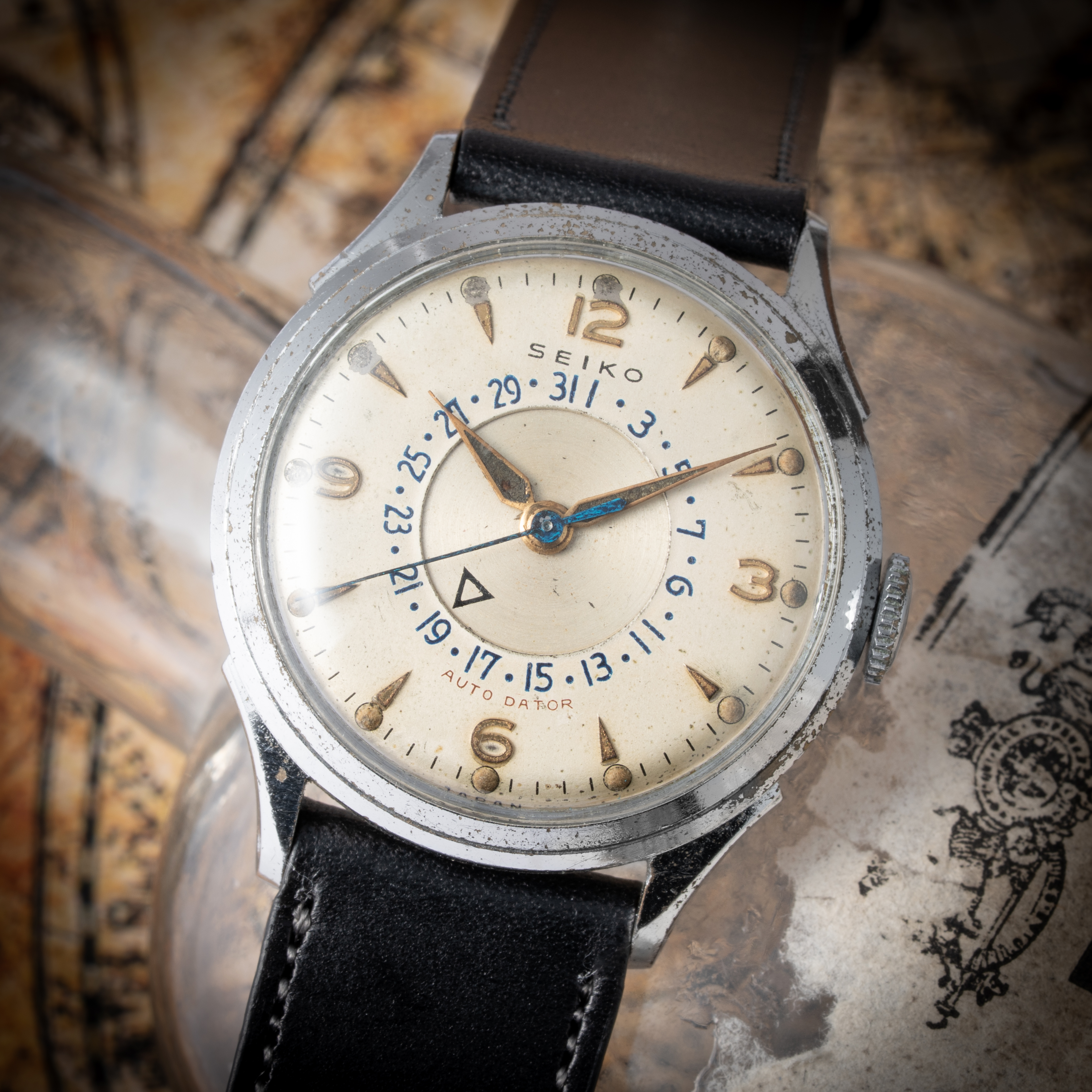 セイコー スーパー オートデーター 1954年製 Ref.1748 手巻き ディスクカレンダー