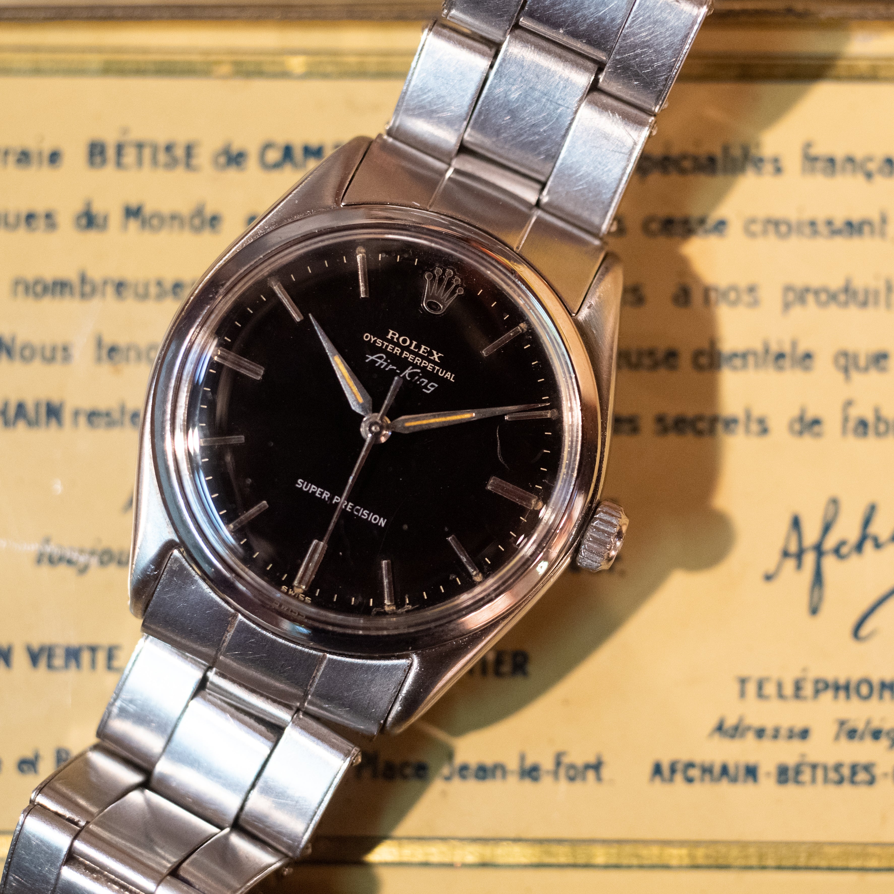 ロレックス エアキング ミラーダイヤル 1962年製 Ref.5500 剣針