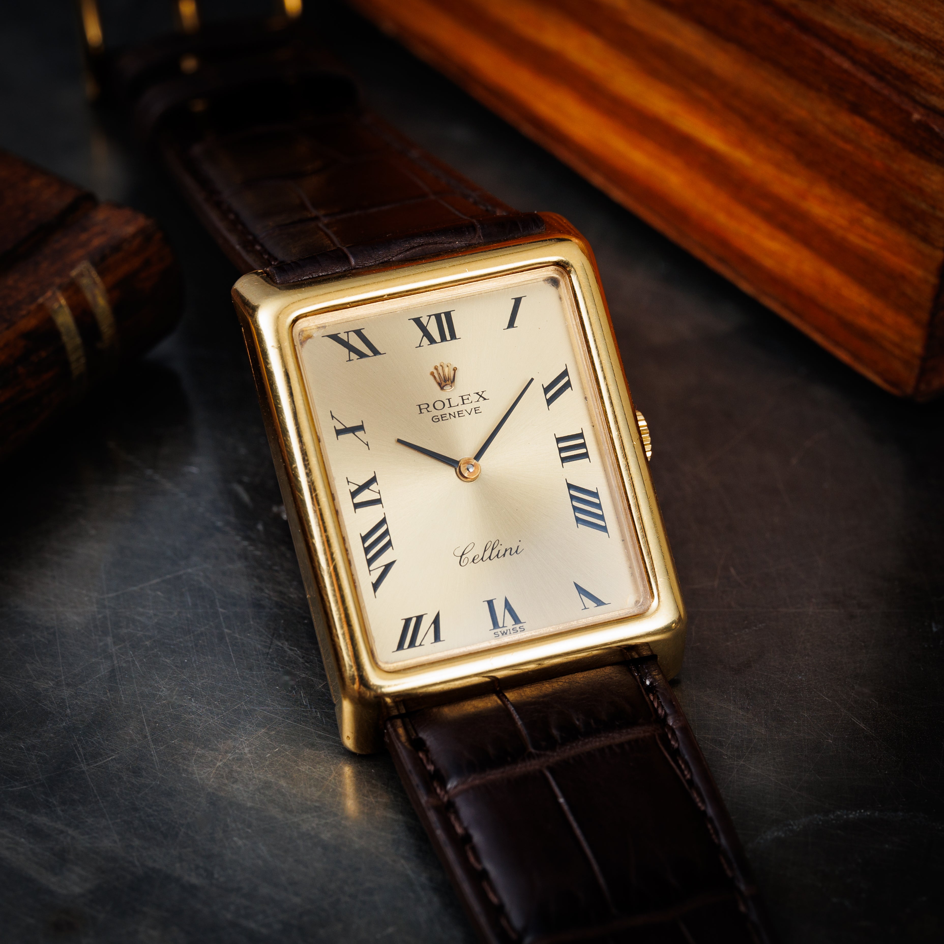 ロレックス チェリーニ 1975年製 Ref.4105 18金無垢 レクタンギュラー