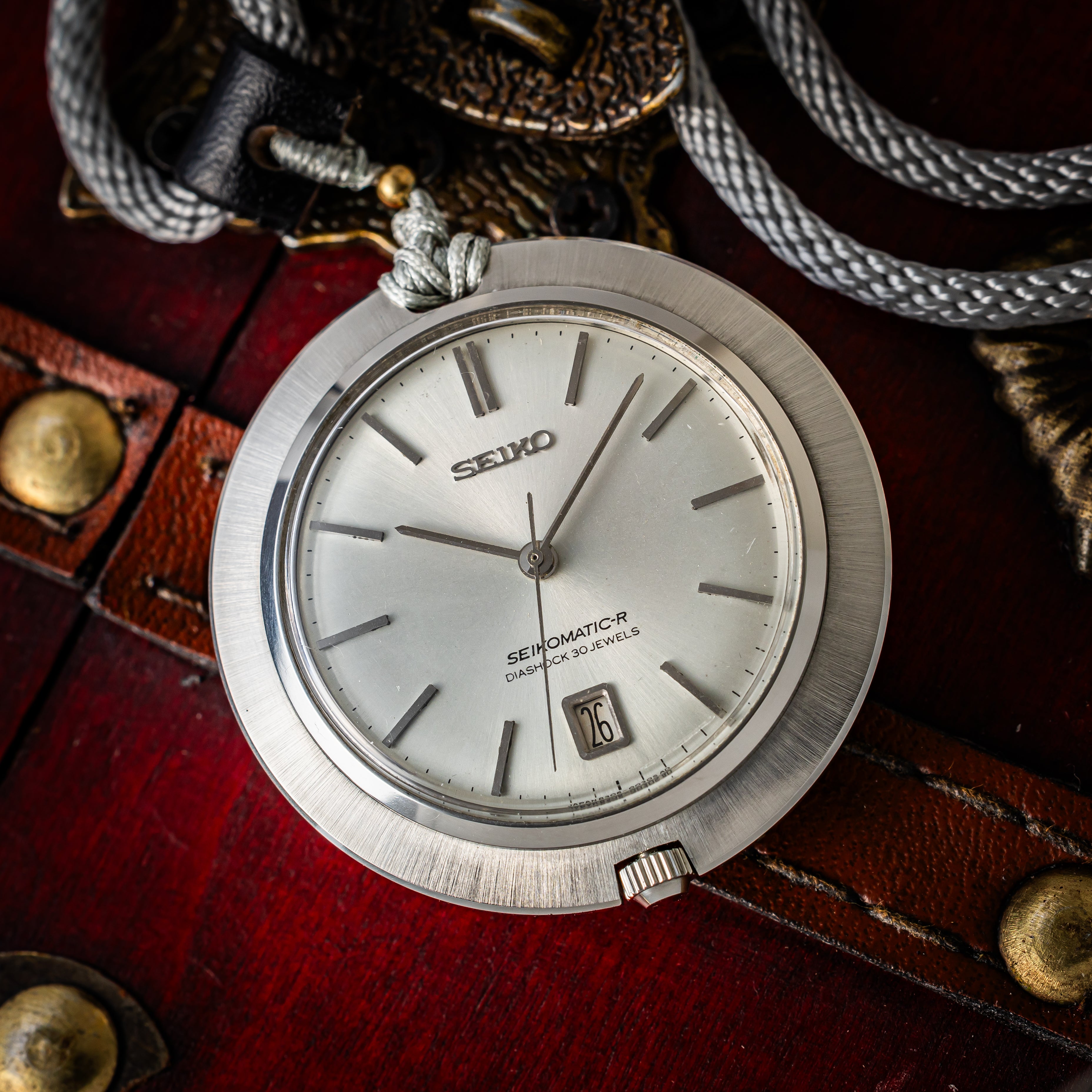 セイコー マチックR 1966年製 Ref.8305-0030 懐中時計 裏スケルトン