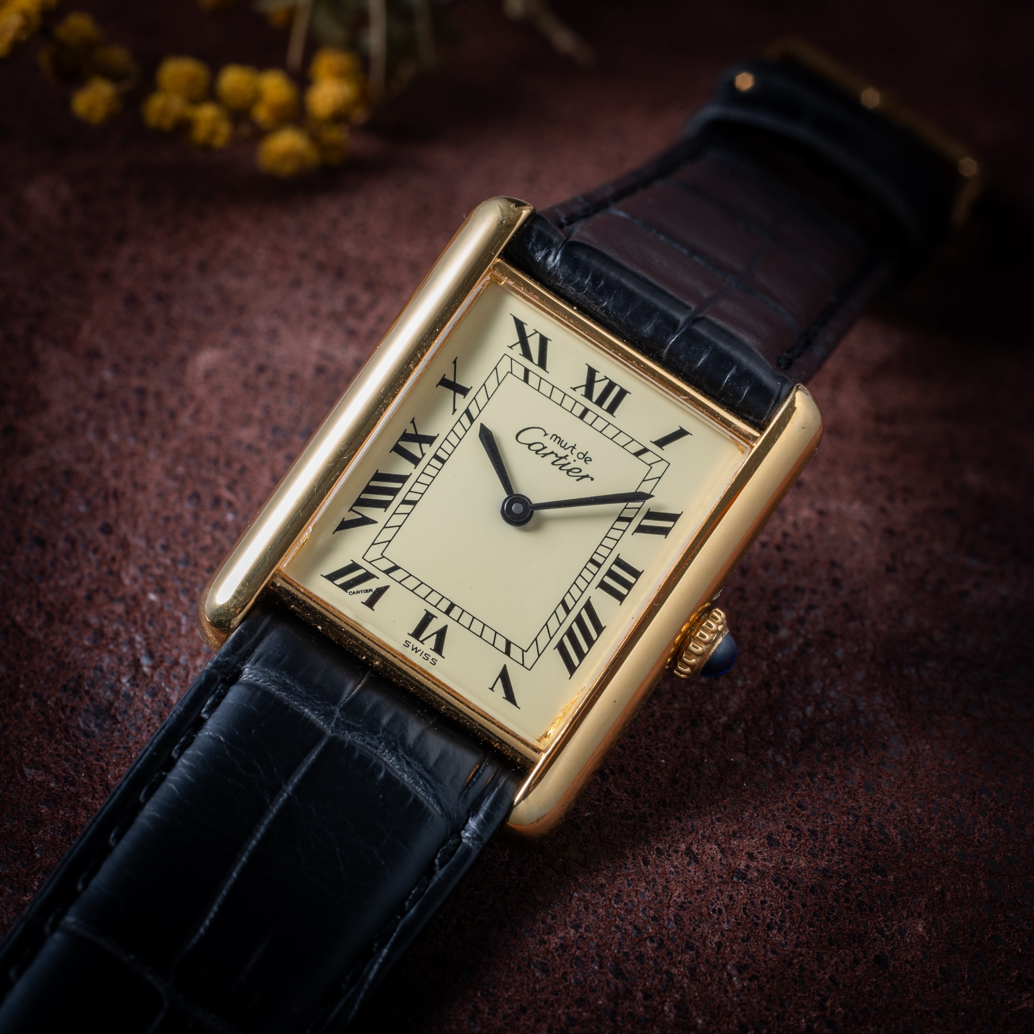 カルティエ マストタンク 1980年代製 LMサイズ アイボリーダイヤル