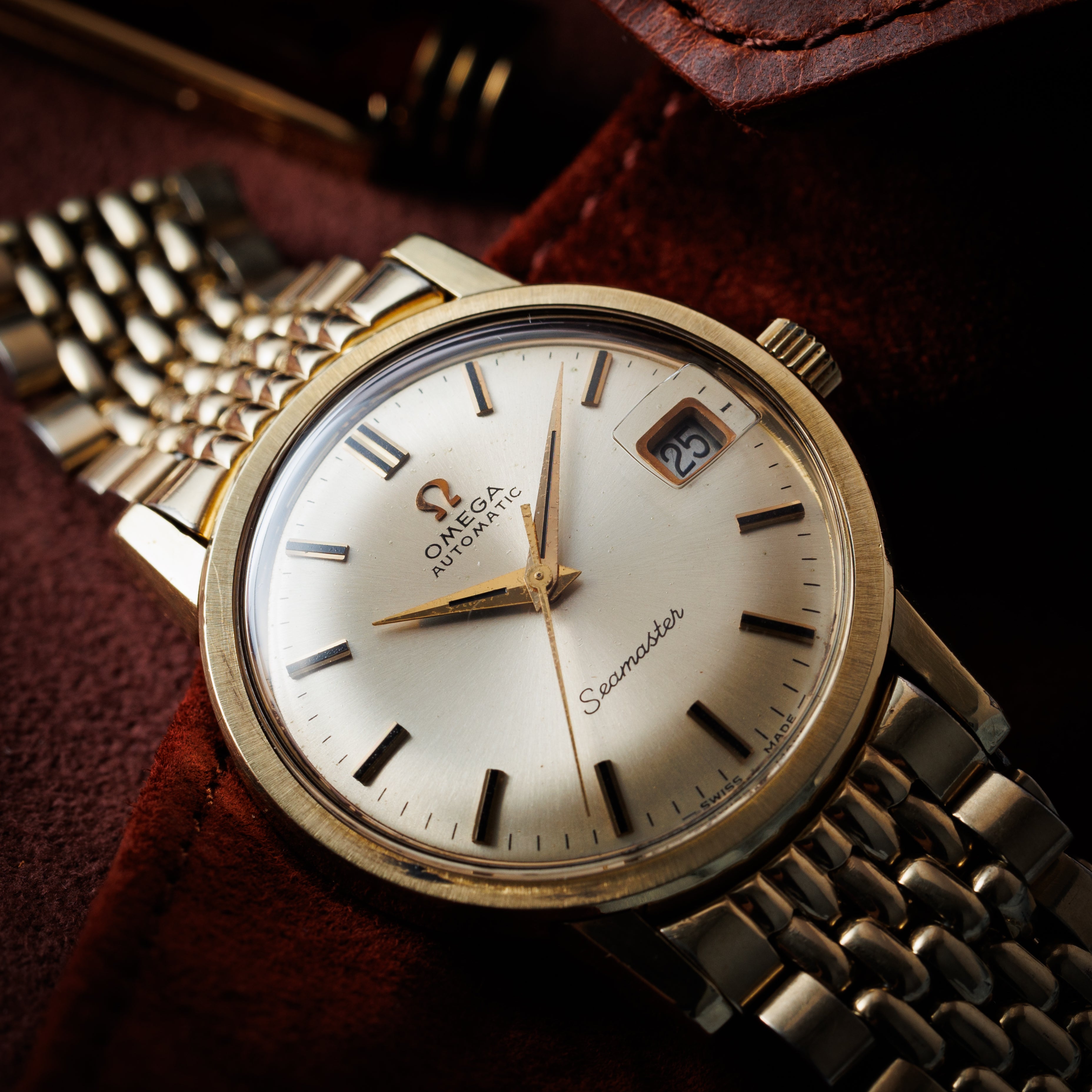 オメガ シーマスター 1968年製 Ref.166.003SP 金張り ブレス付き