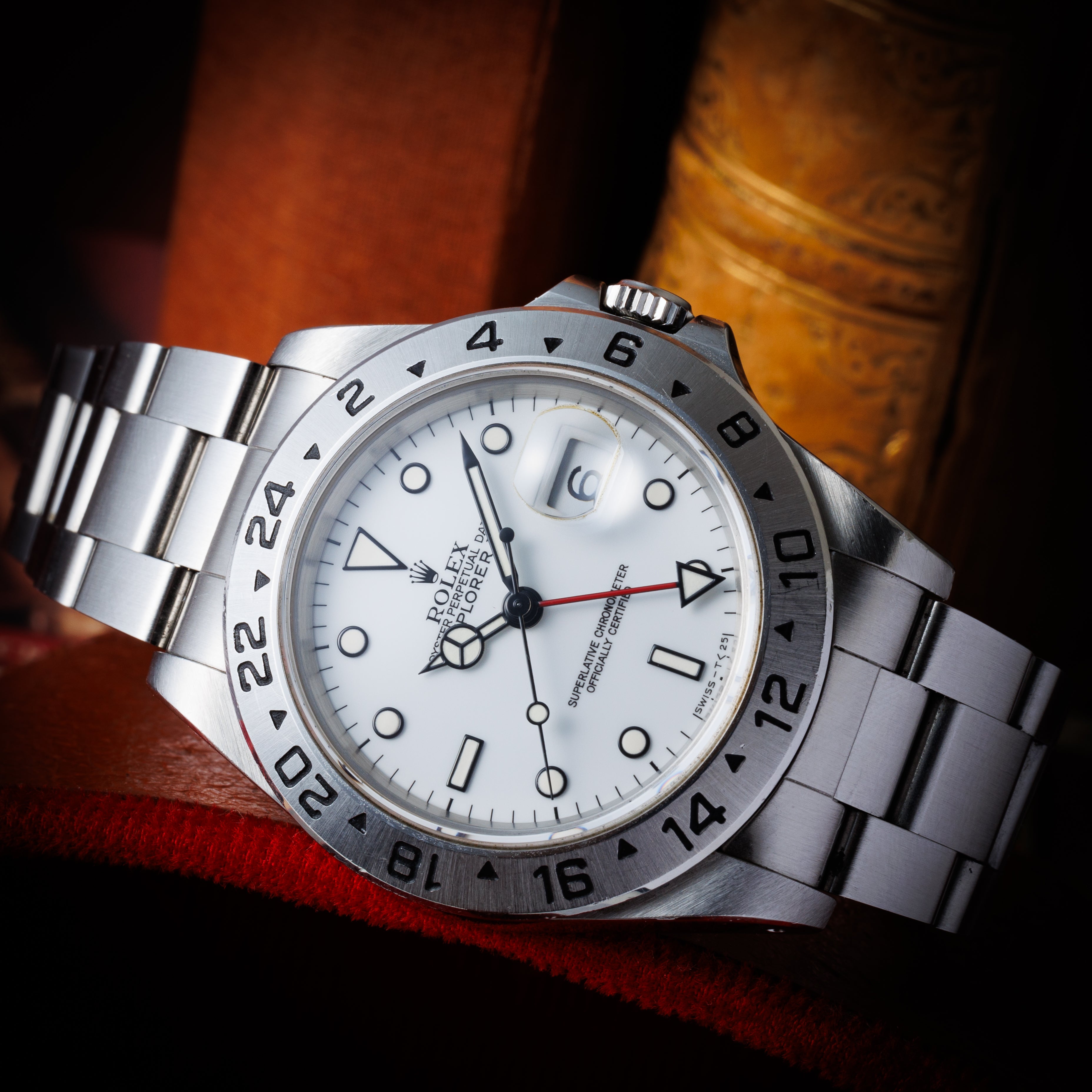 ロレックス エクスプローラーⅡ 1991年製 Ref.16570 箱、ギャラ付き