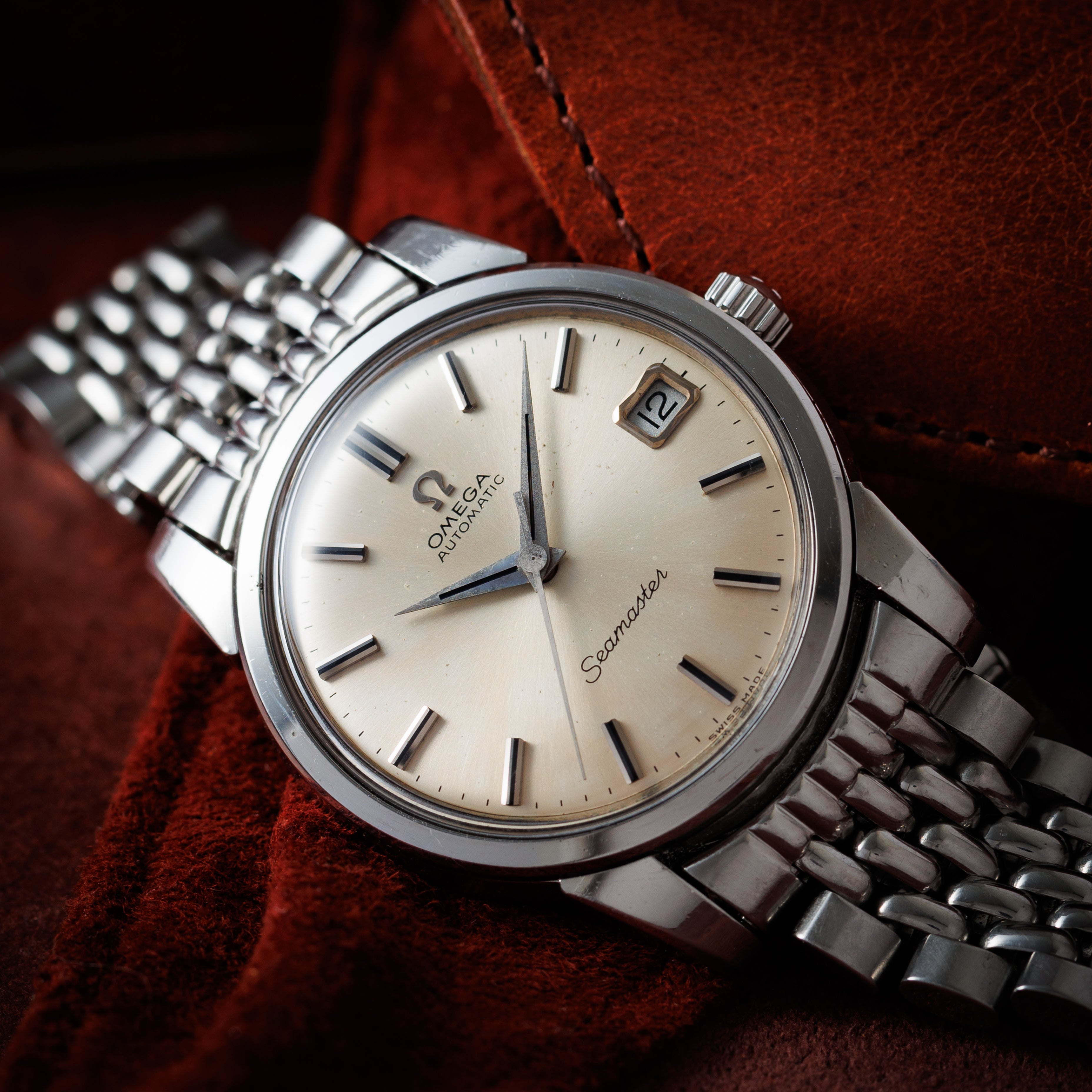 オメガ シーマスター オートマチック 1968年製 Ref.166.009 シルバーダイヤル ブレス付き