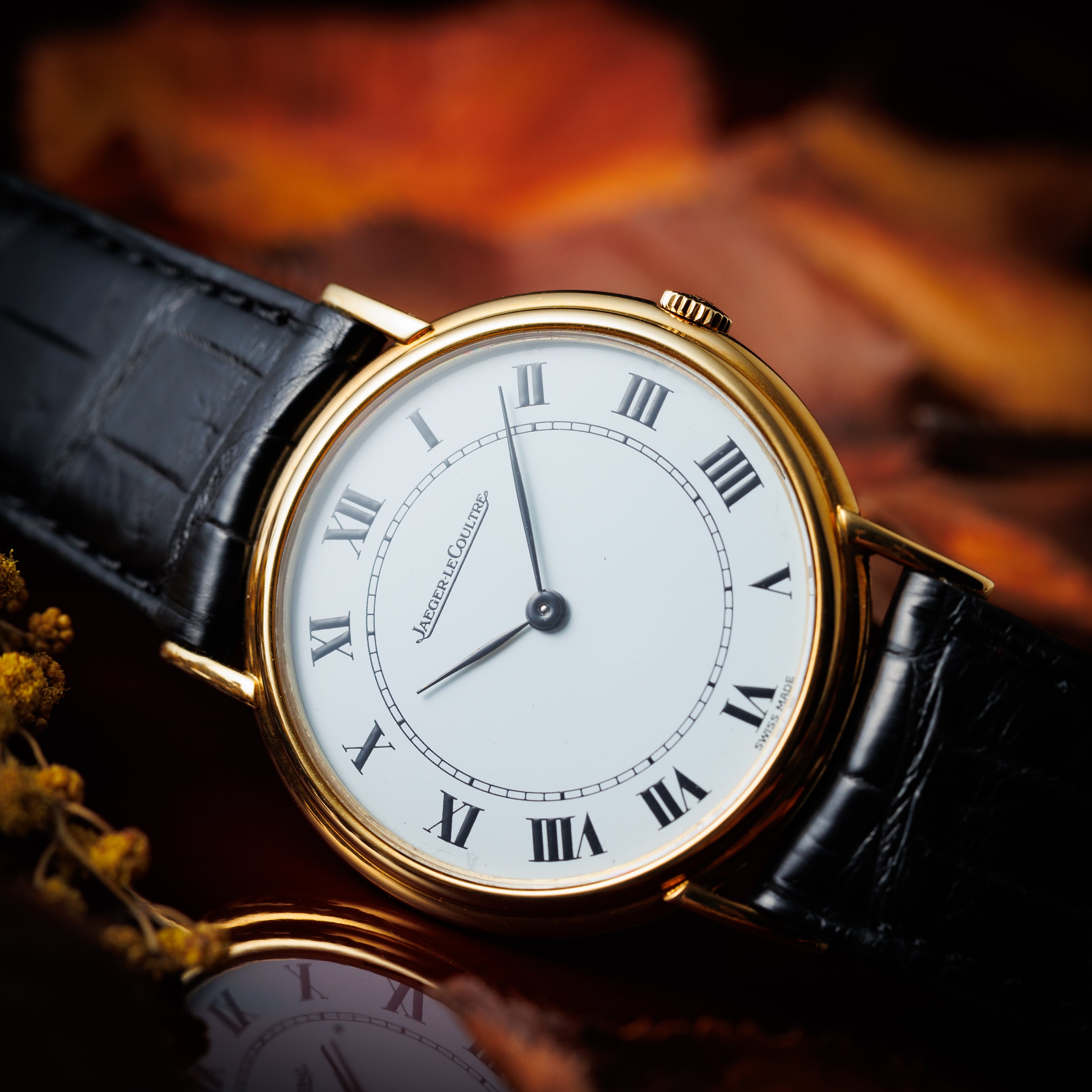 ジャガールクルト ラウンドケース 1970年代製 Ref.9131-21 18金イエローゴールド