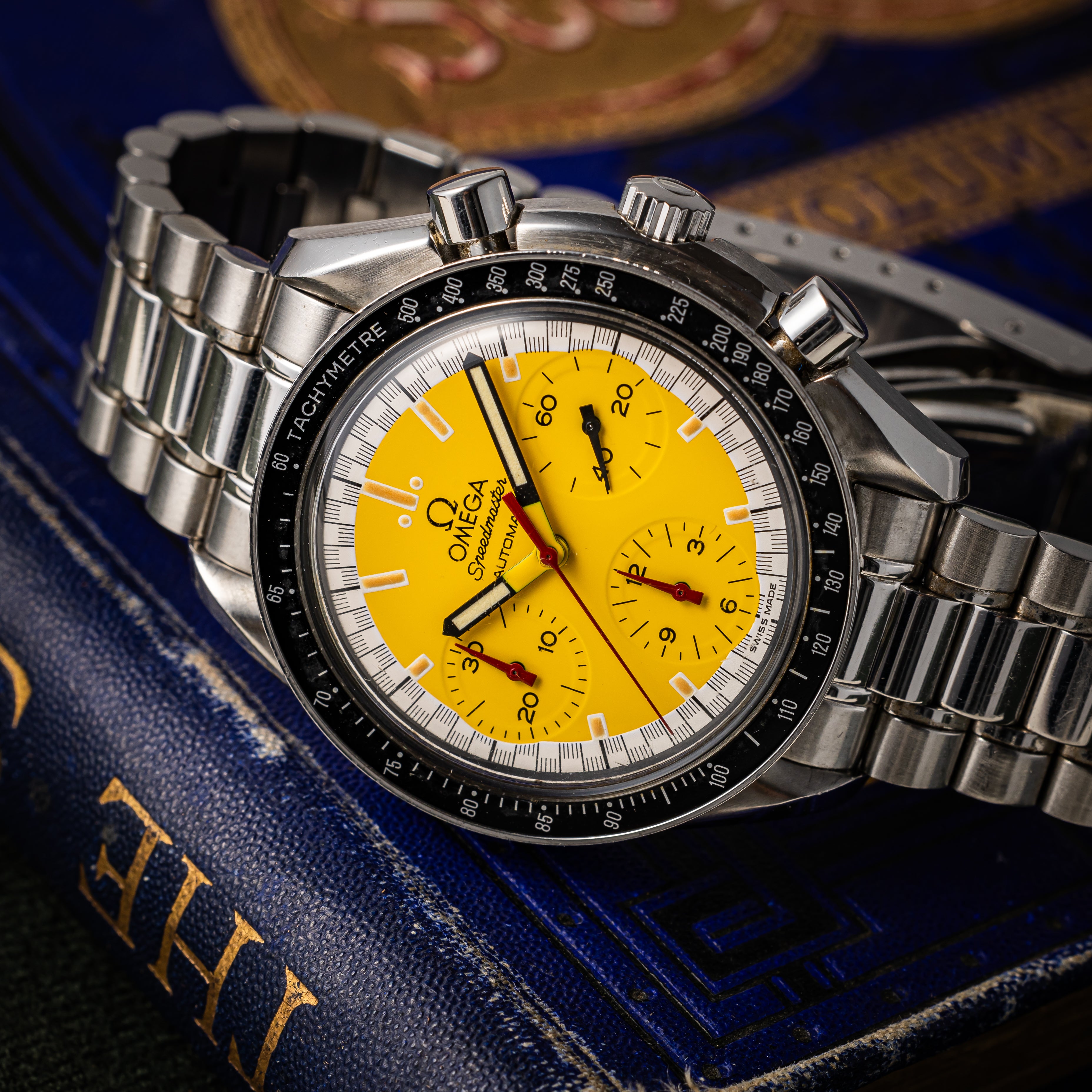 オメガ スピードマスター レーシング 1996年～1998年製 シューマッハ Ref.3510.12 イエローダイヤル