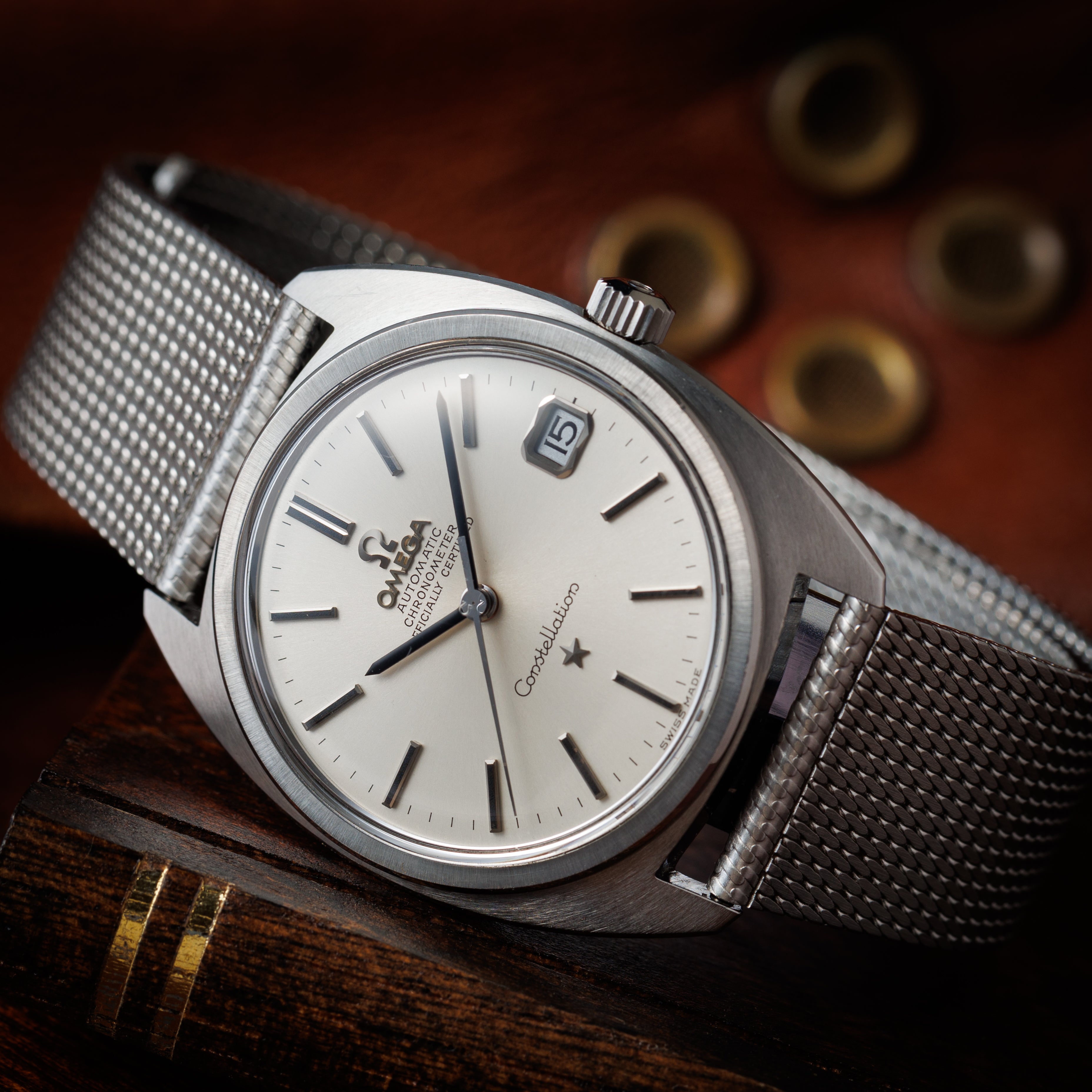 オメガ コンステレーション ジェンタ 1972年製 Ref.168.017SP 純正メッシュブレス付き