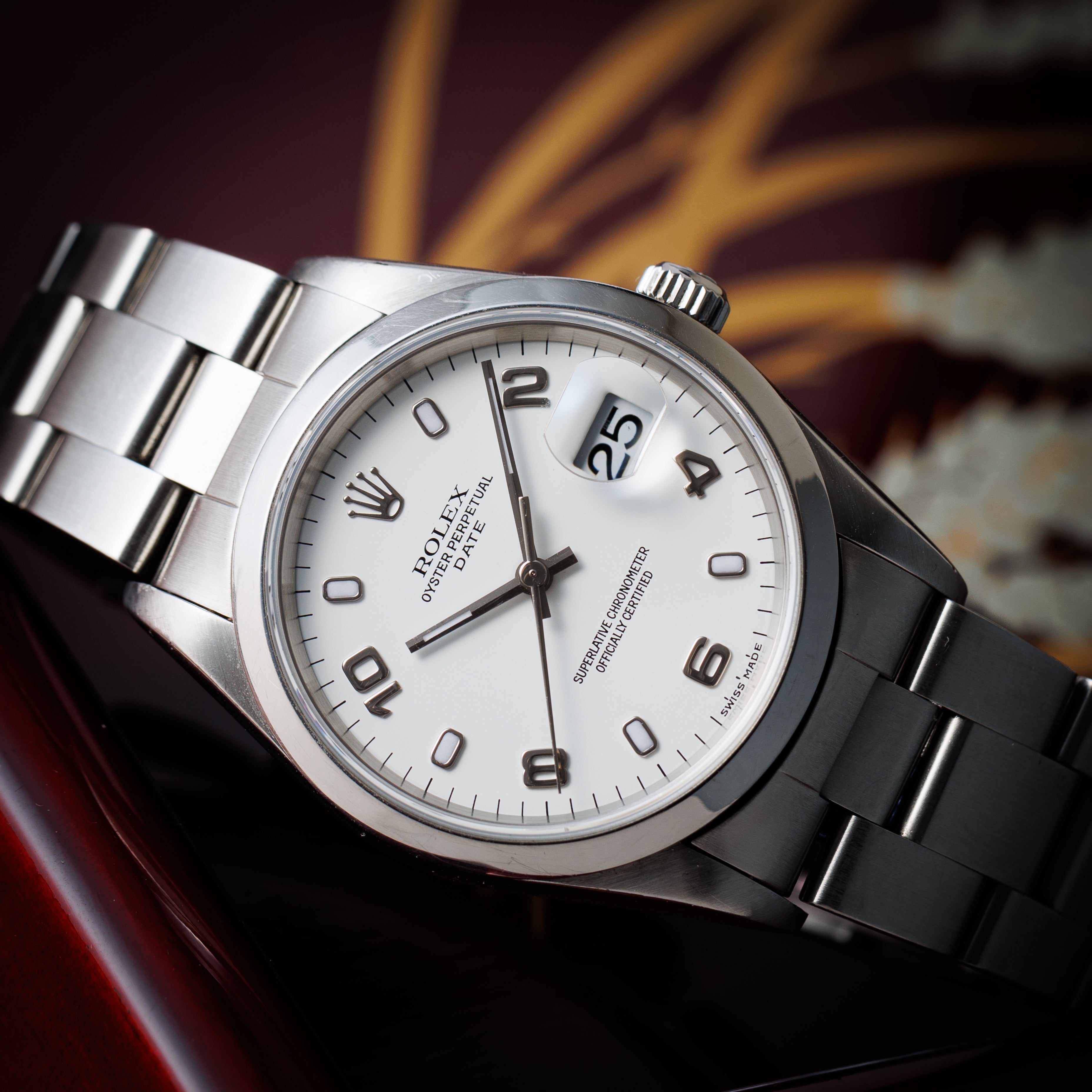 ロレックス オイスターパーペチュアルデイト 1999年製 Ref.15200 飛びアラビアダイヤル